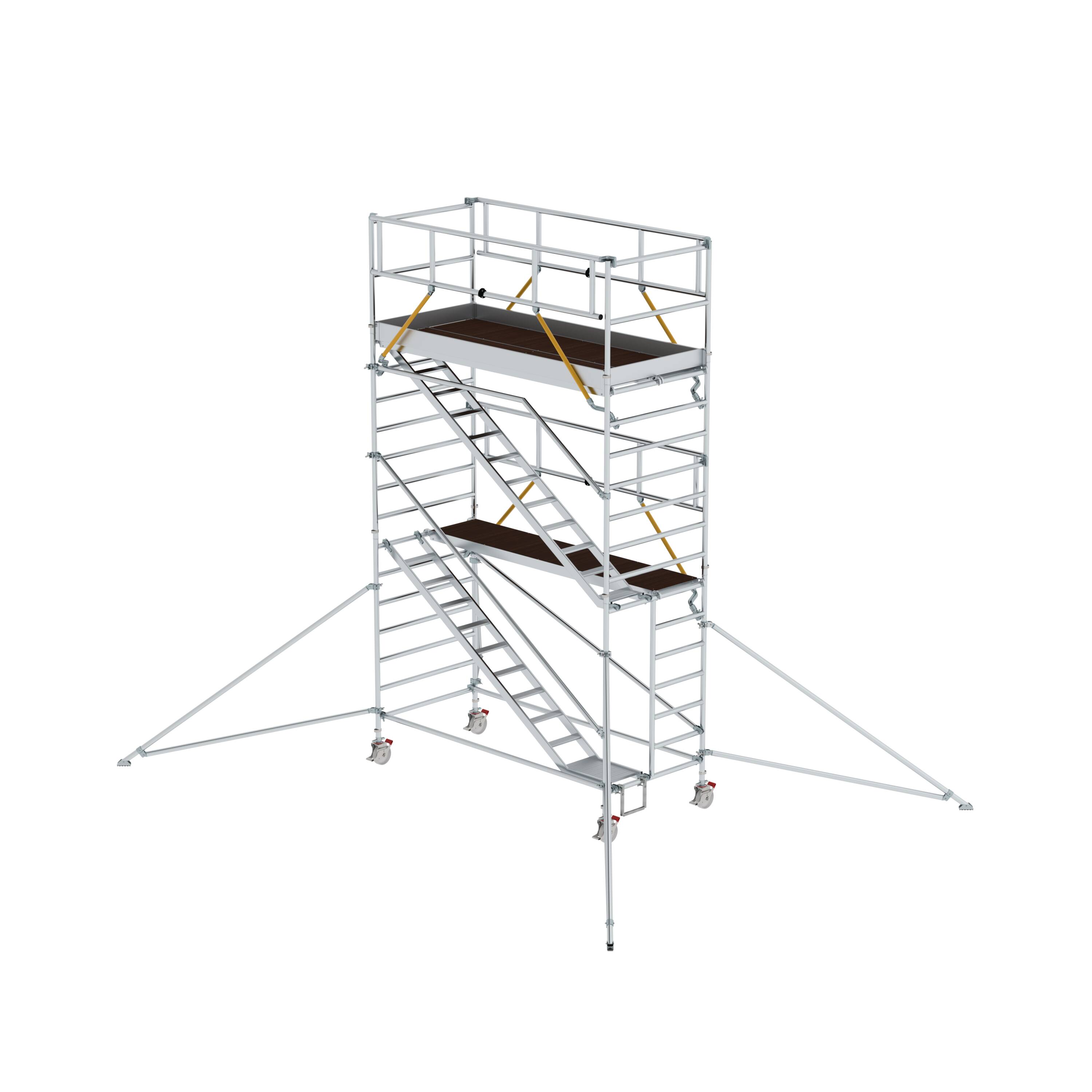 MUNK Rollgerüst SG 1,35 x 3,0 m mit Schrägaufstiegen & Ausleger
