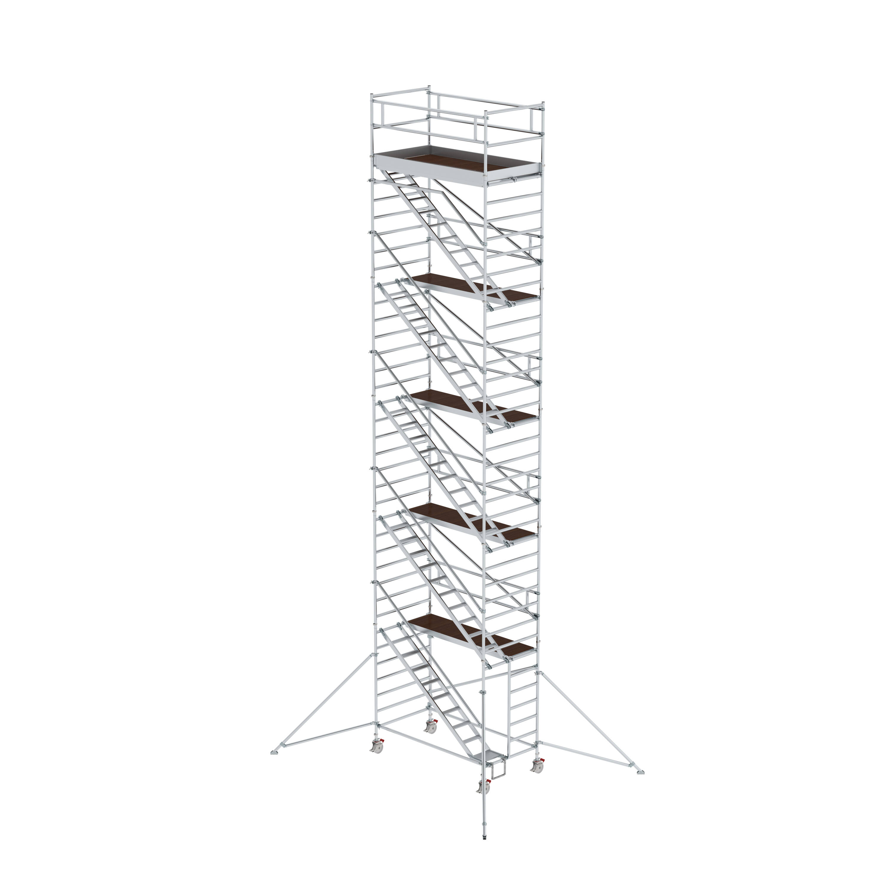 MUNK Rollgerüst 1,35 x 2,45 m mit Schrägaufstiegen & Ausleger