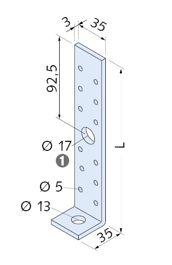 Halfen Nagelanschlußanker 28/15+38/17 WN 120 FV   VE 150