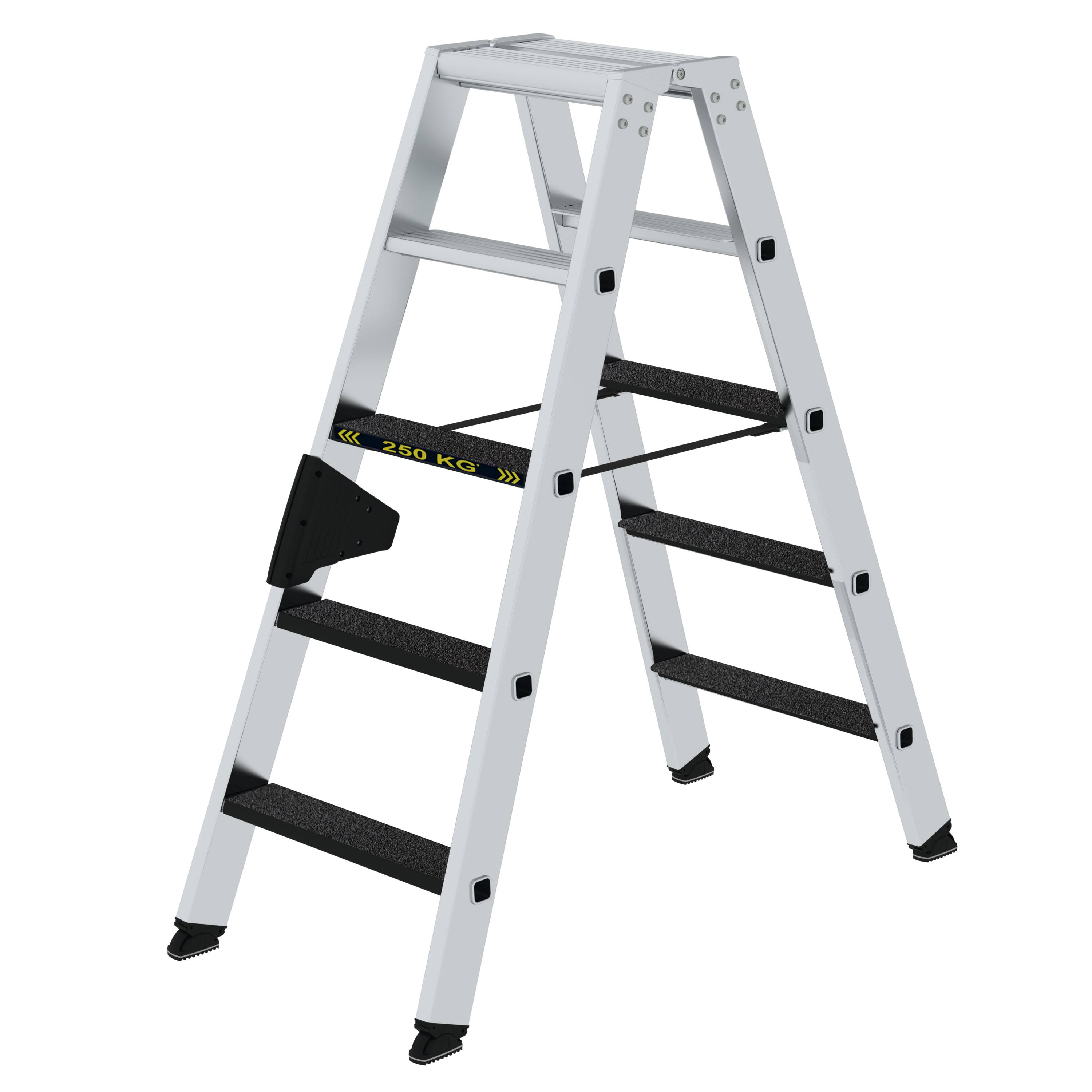 MUNK Stufen-Stehleiter 250 kg beidseitig begehbar mit clip-step R13