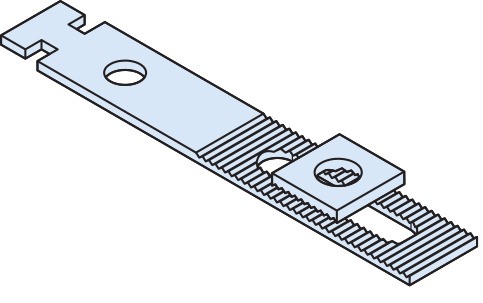 Halfen Verankerungslasche A4 Edelstahl HKZ 28/15-125-A4 m. verzahnter Gegenpla.
