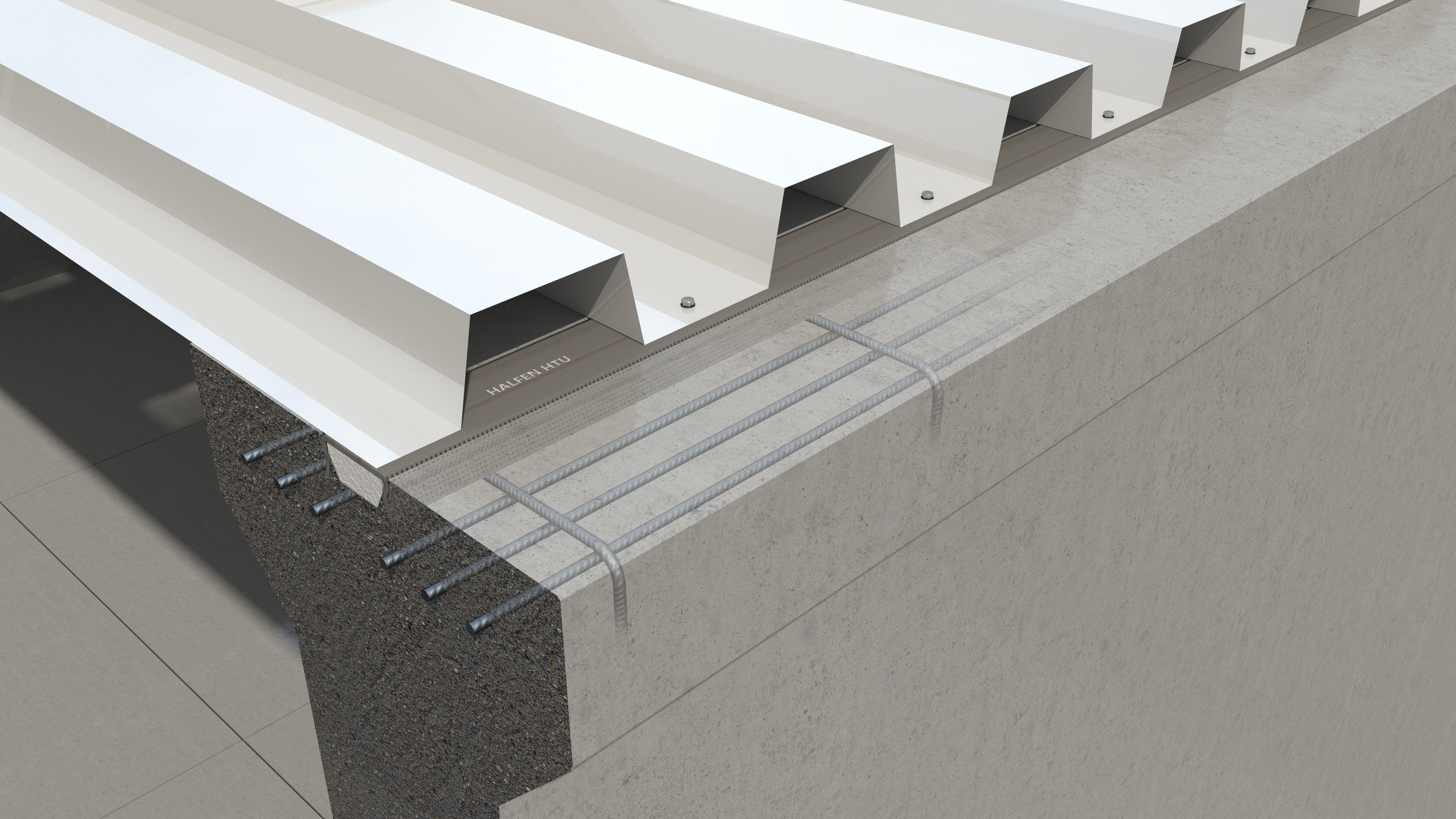 Trapezblechbefestigungsschiene SV HTU-S 60/25/2,5-Länge 300 cm mit Schaum-