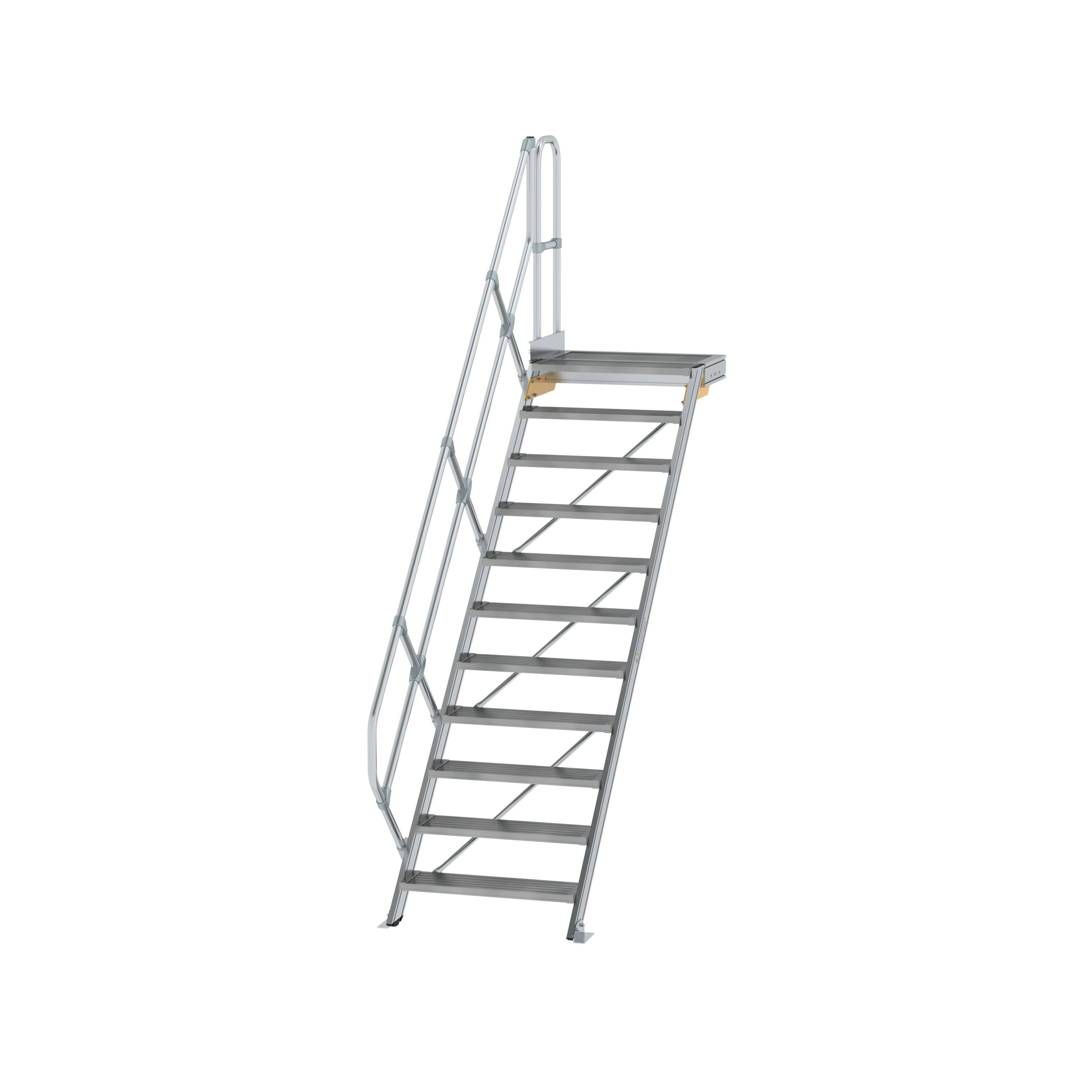 MUNK Treppe mit Plattform 45° Stufenbreite 800 mm