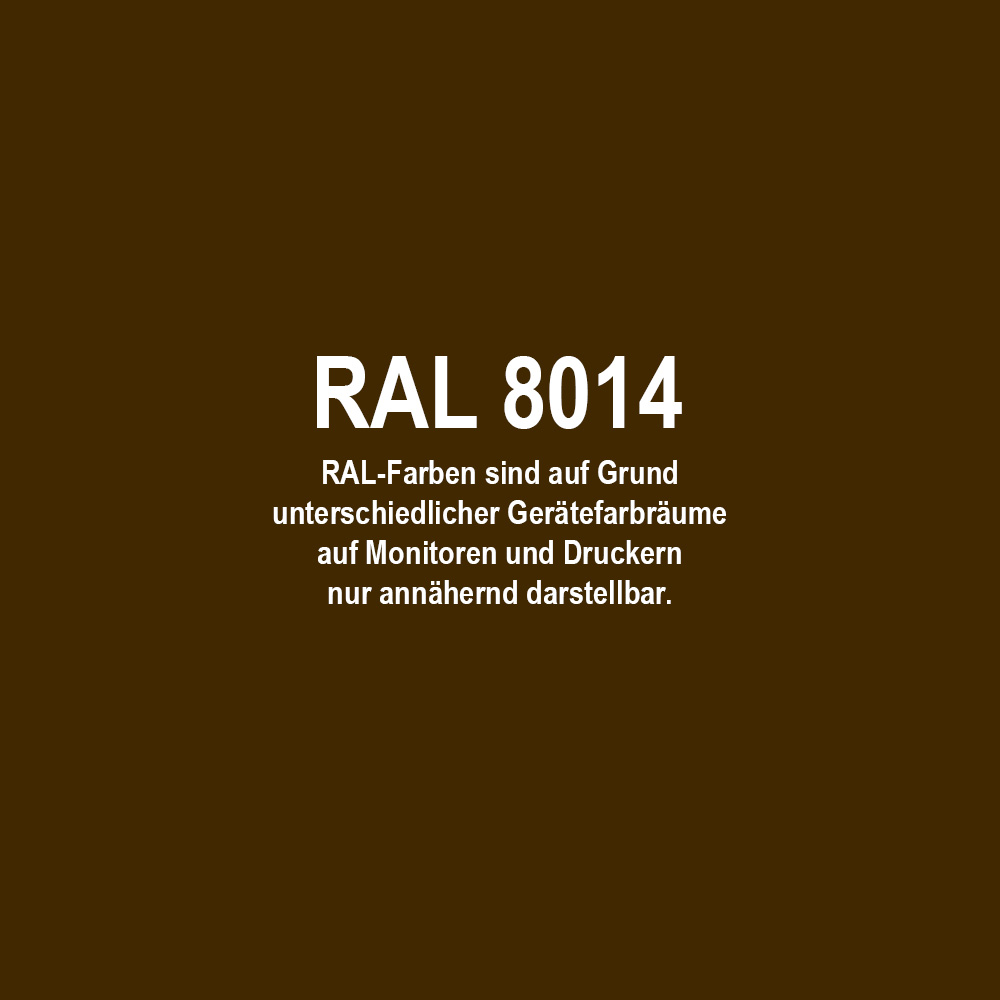 Alu-Tafelblech 25my ähn. 8014 Sepiabraun RSL eins. Schutzfolie