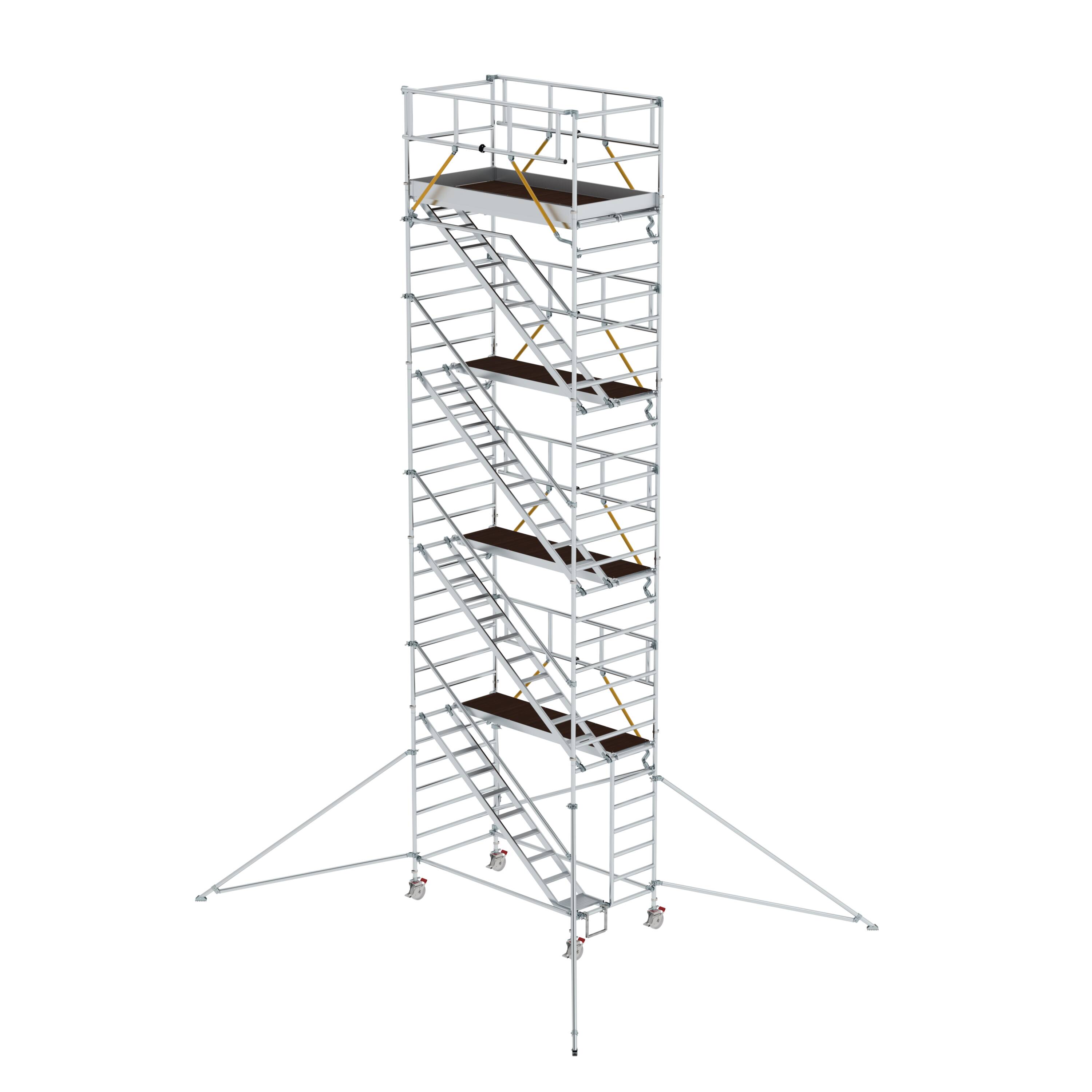 MUNK Rollgerüst SG 1,35 x 2,45 m mit Schrägaufstiegen & Ausleger