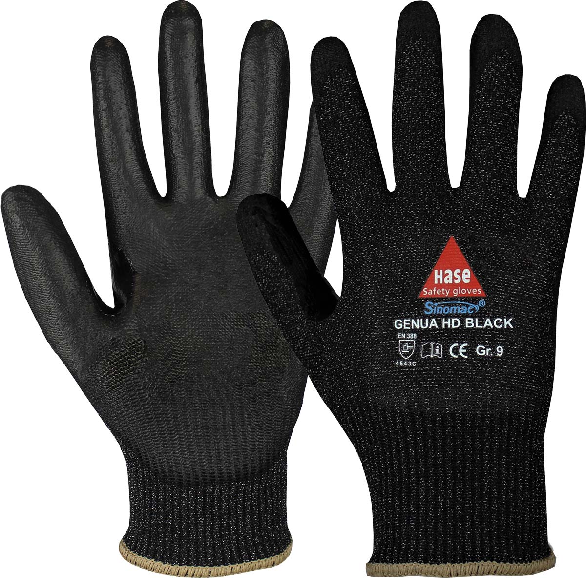 HASE Schnittschutzhandschuh "Genua HD Black" Nr. 508507, VPE: 10 PA