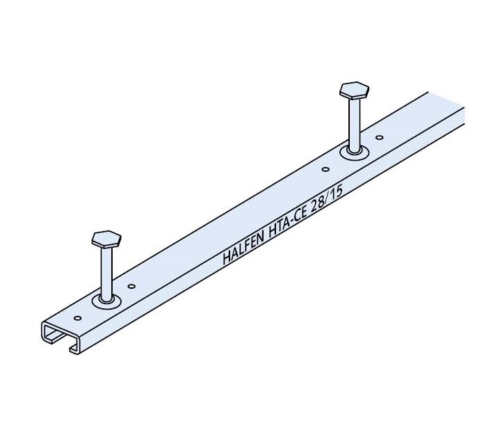 Halfen Ankerschiene Edelstahl CE HTA-CE 28/15-D4-100mm-KF-Ank.A4
