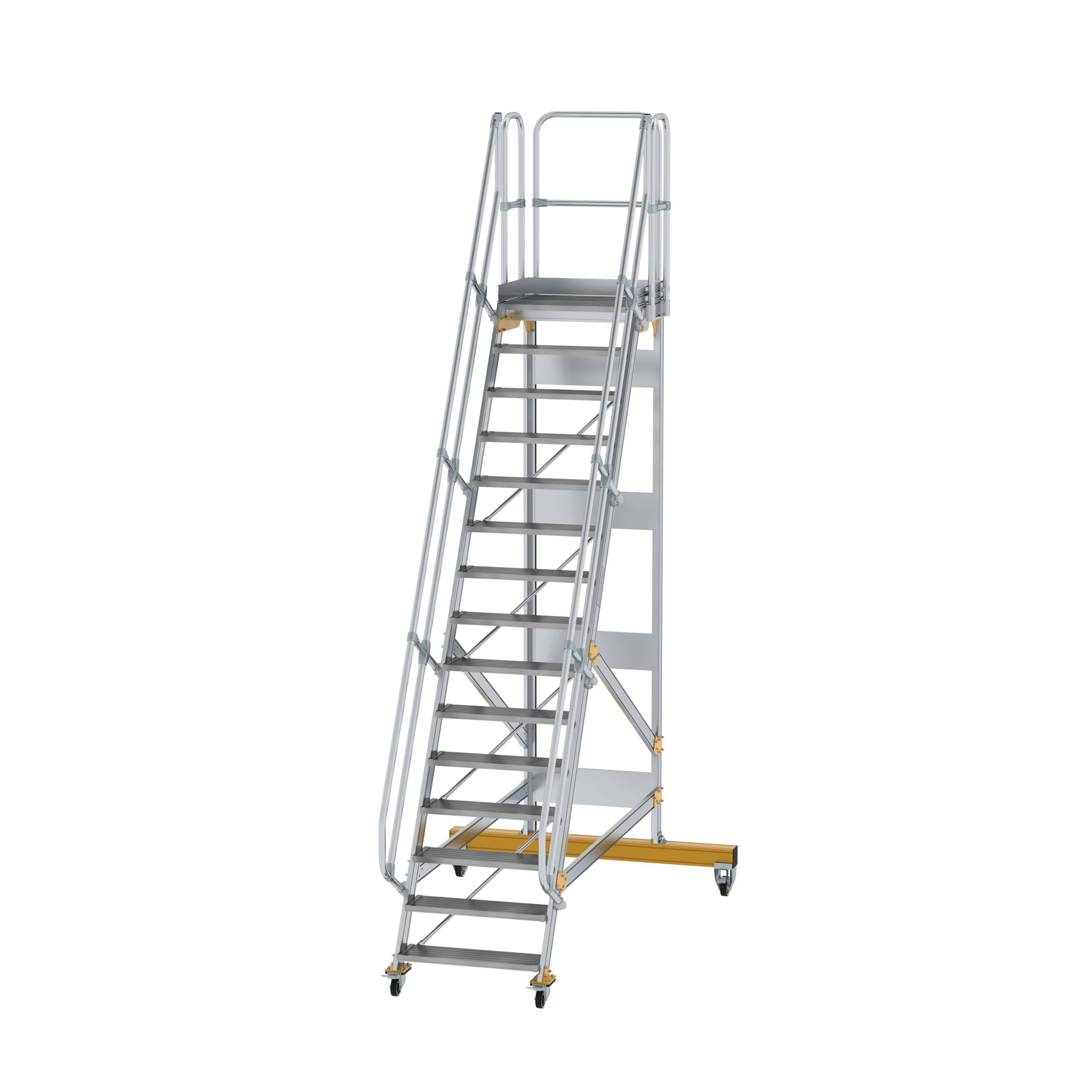 MUNK Plattformtreppe fahrbar 60° Stufenbreite 800 mm