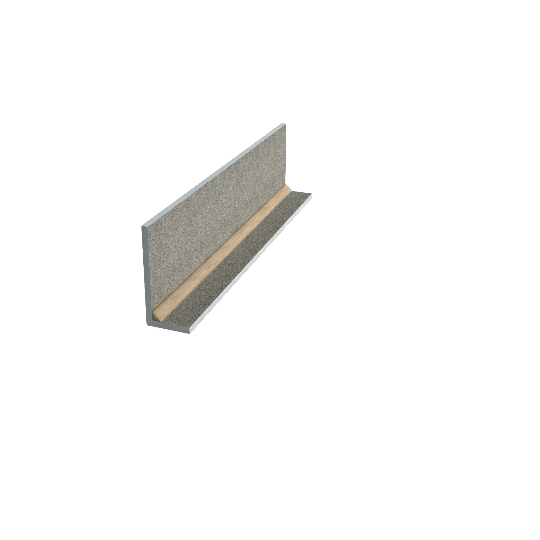 Deckenrandschalung Holzbeton HB 10mm stark/16cm hoch L=2m