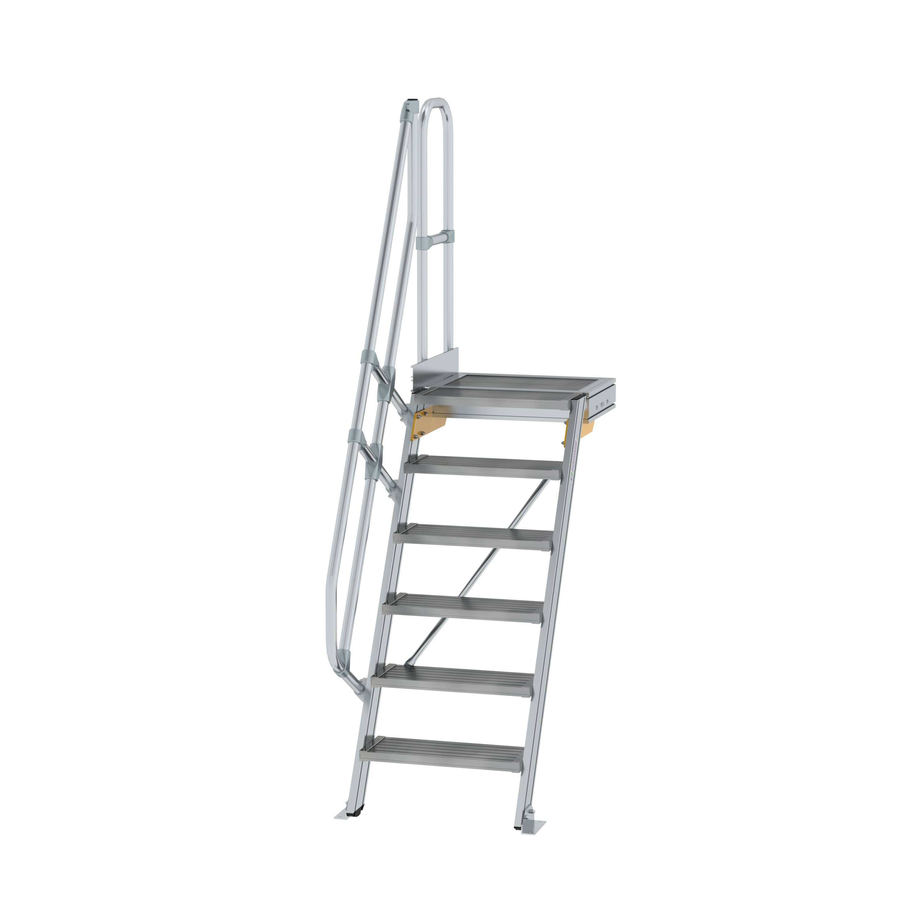 MUNK Treppe mit Plattform 60° Stufenbreite 600 mm