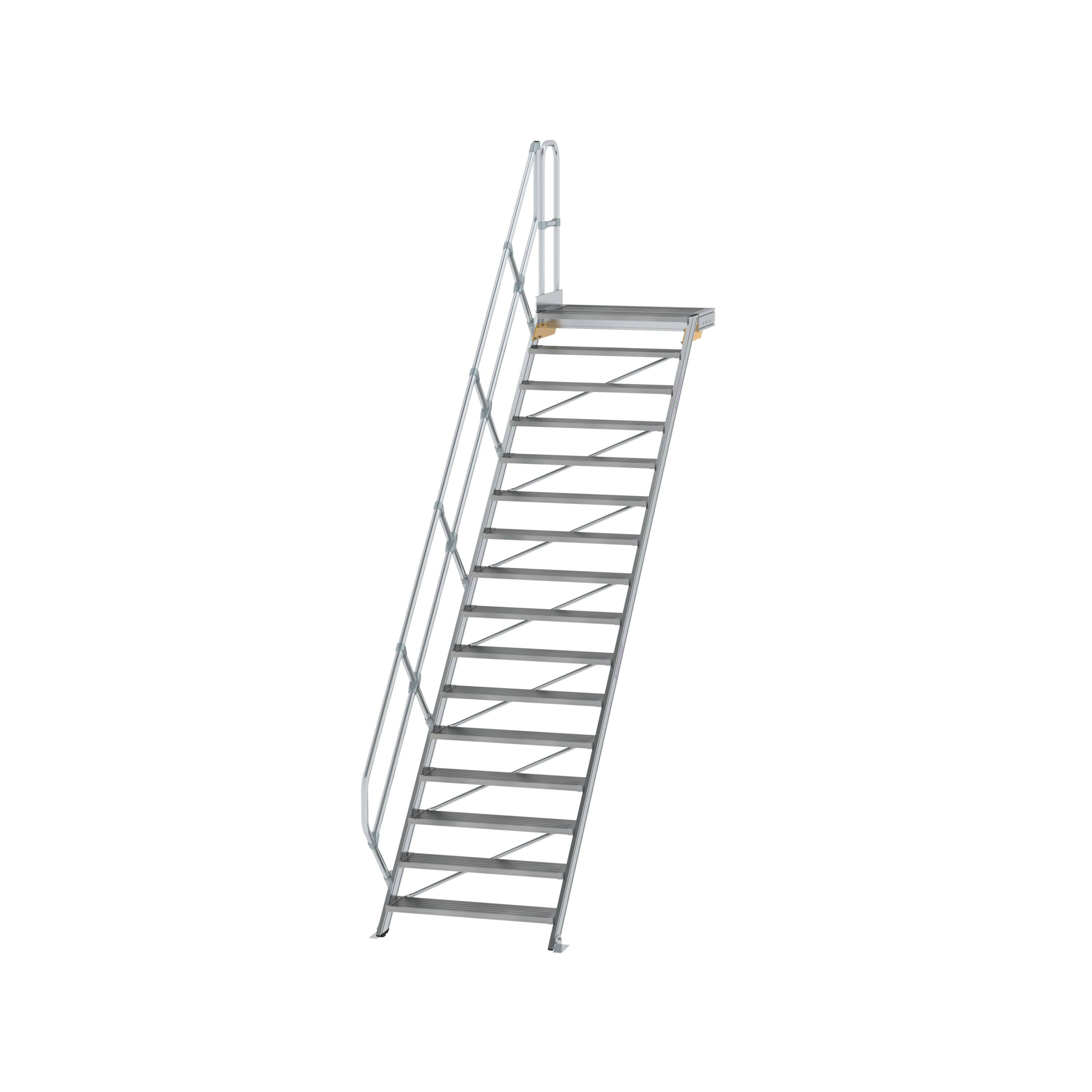 MUNK Treppe mit Plattform 45° Stufenbreite 1000 mm
