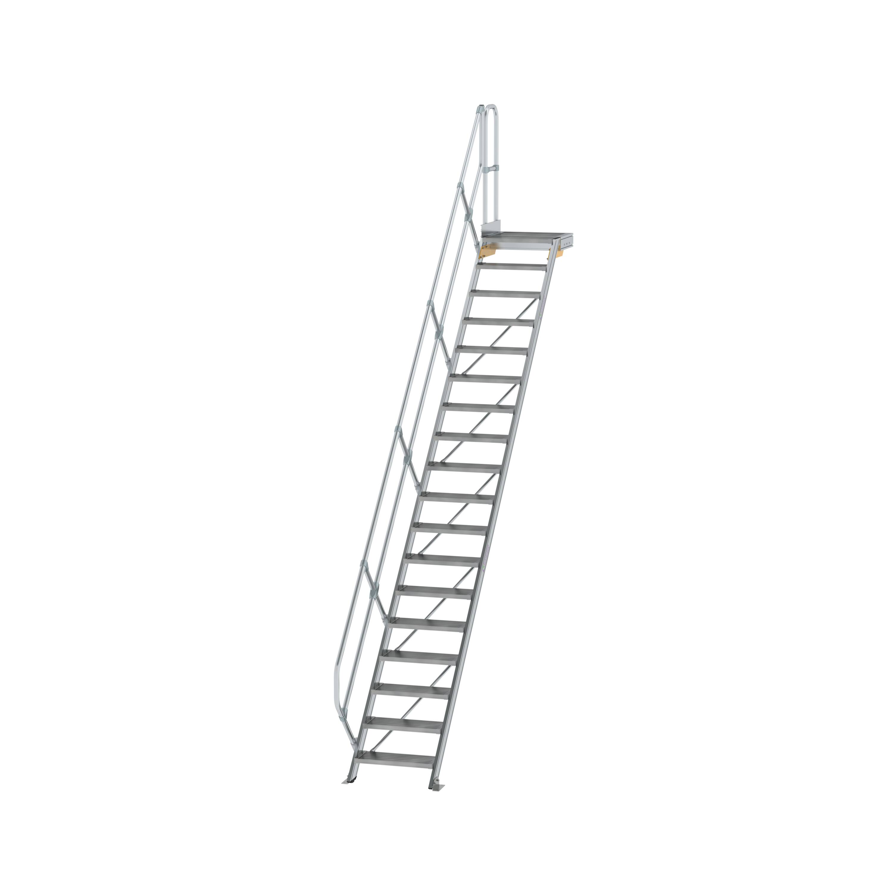 MUNK Treppe mit Plattform 45° Stufenbreite 600 mm