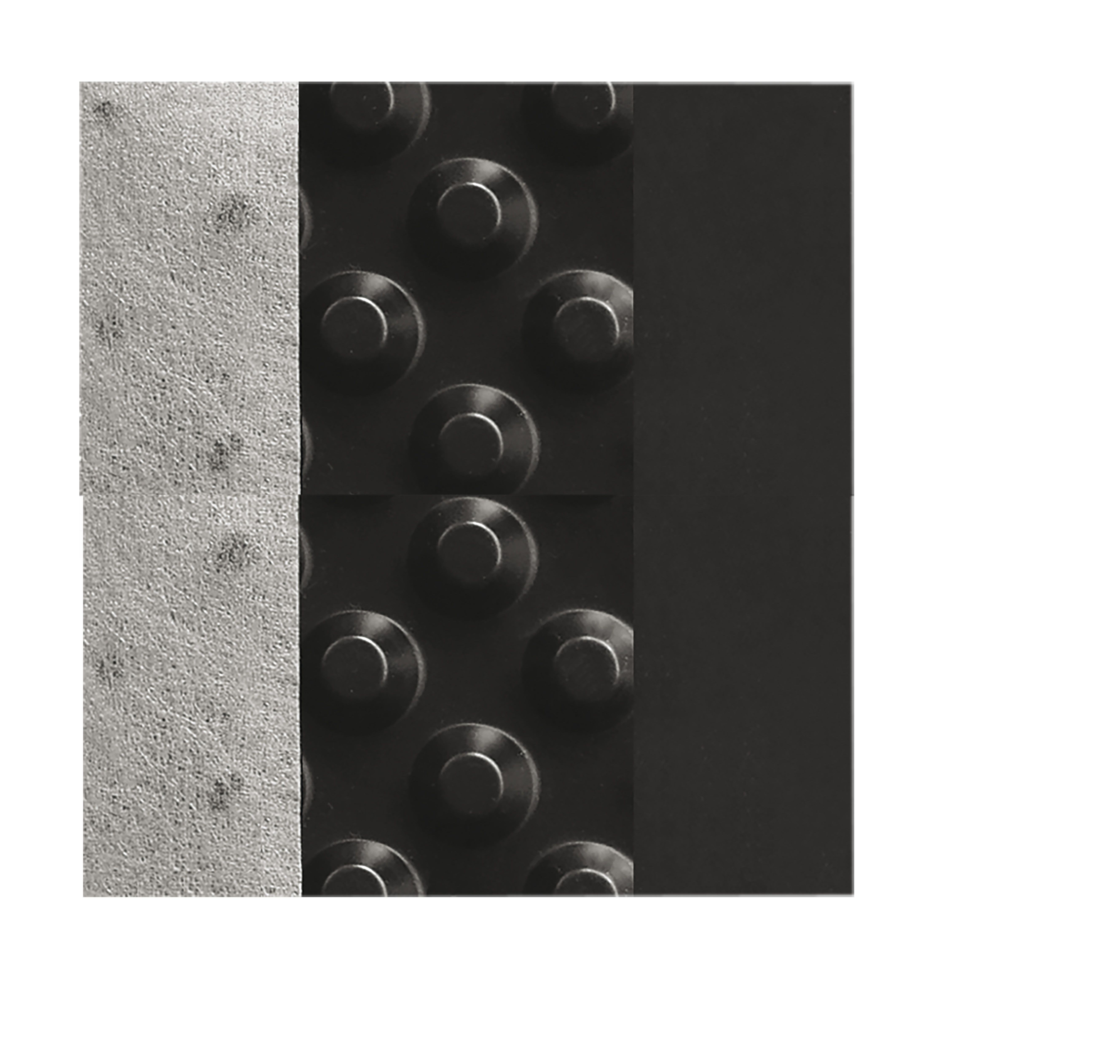 Dreischicht-Noppenmatte mit Vlies und Gleitfolie Breite 2,0m - Rolle 20m