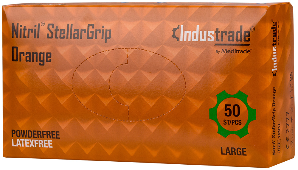 HASE Einweghandschuh "Nitril StellarGrip Orange" Nr. 901291
