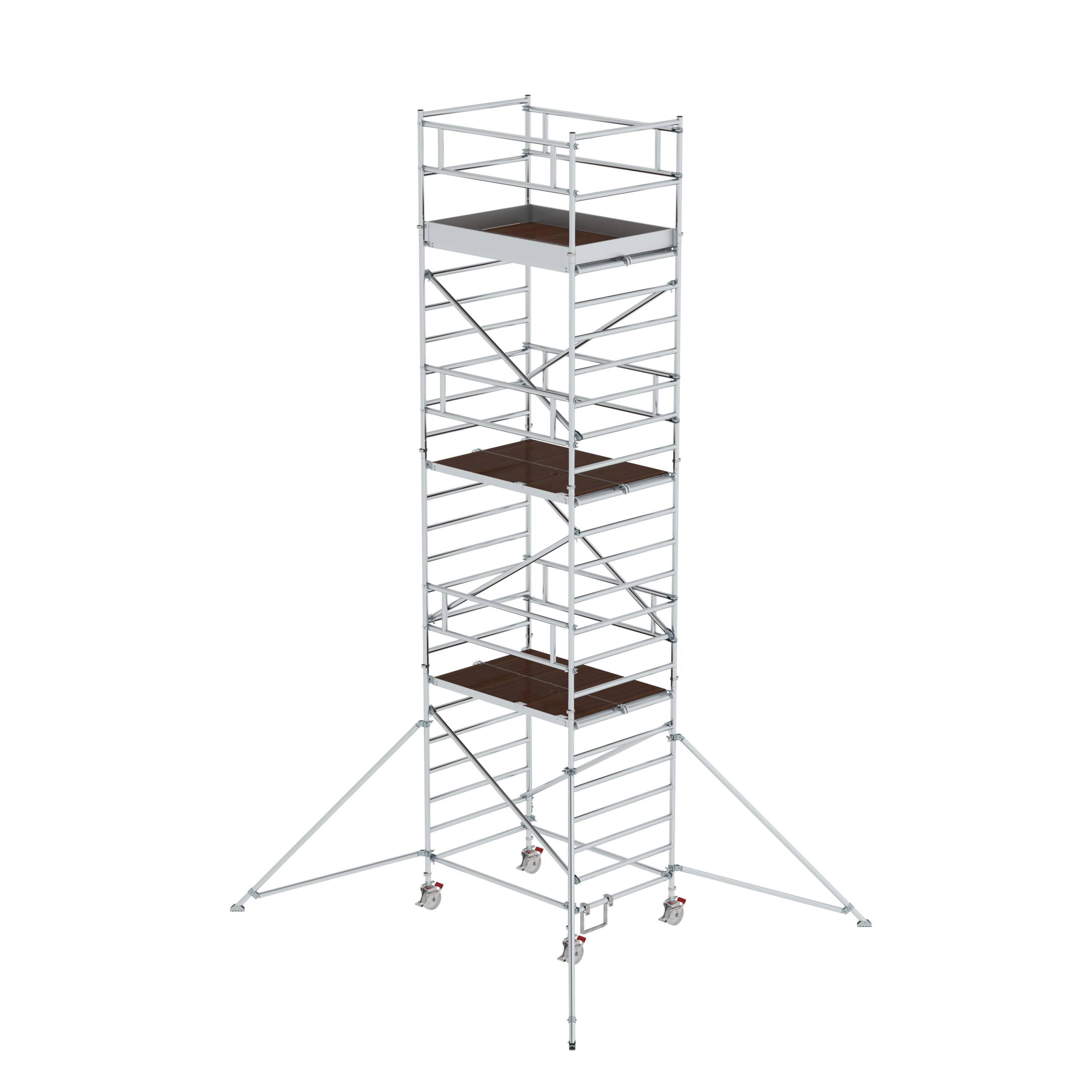 MUNK Rollgerüst 1,35 x 1,80 m mit Ausleger & Doppel-Plattform