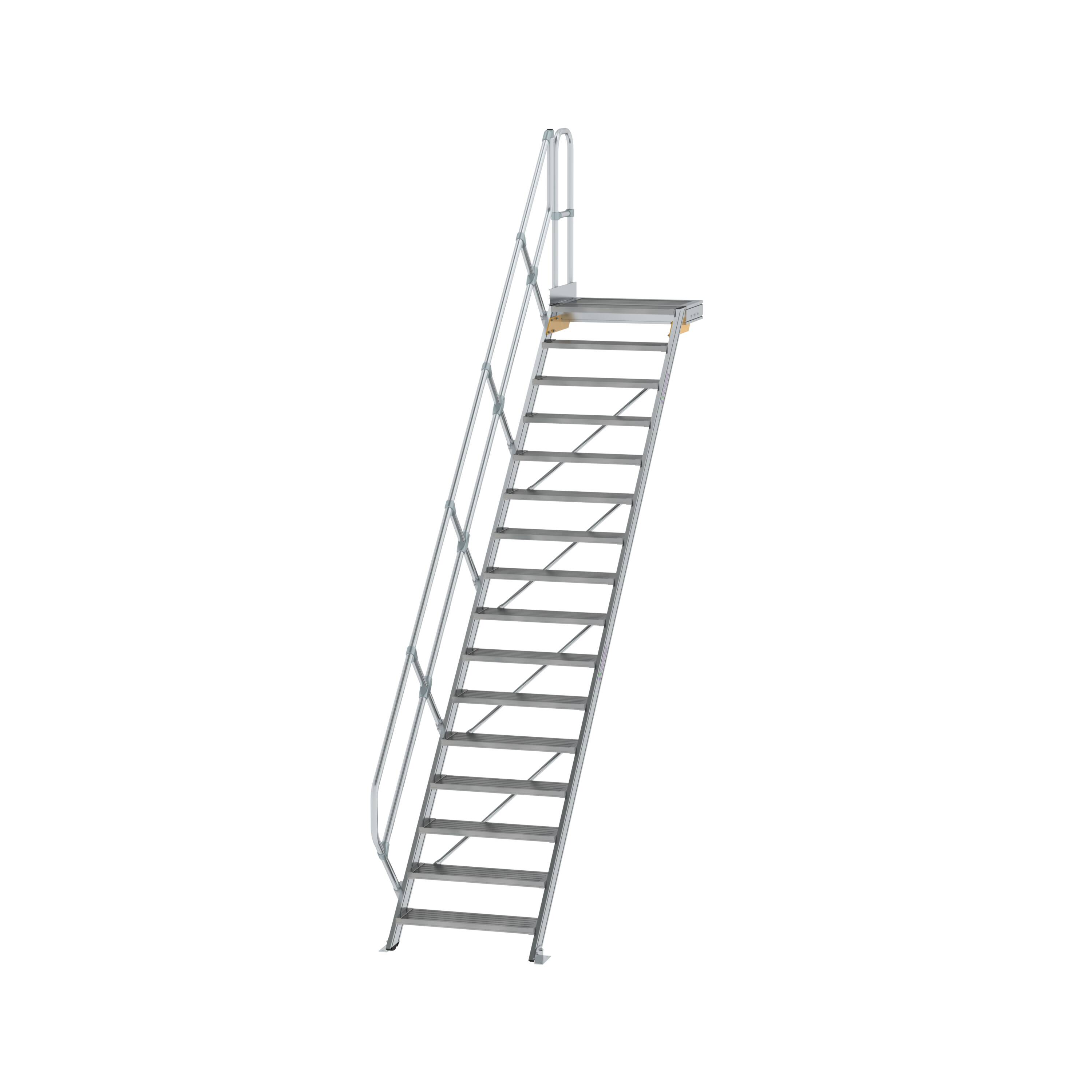 MUNK Treppe mit Plattform 45° Stufenbreite 800 mm