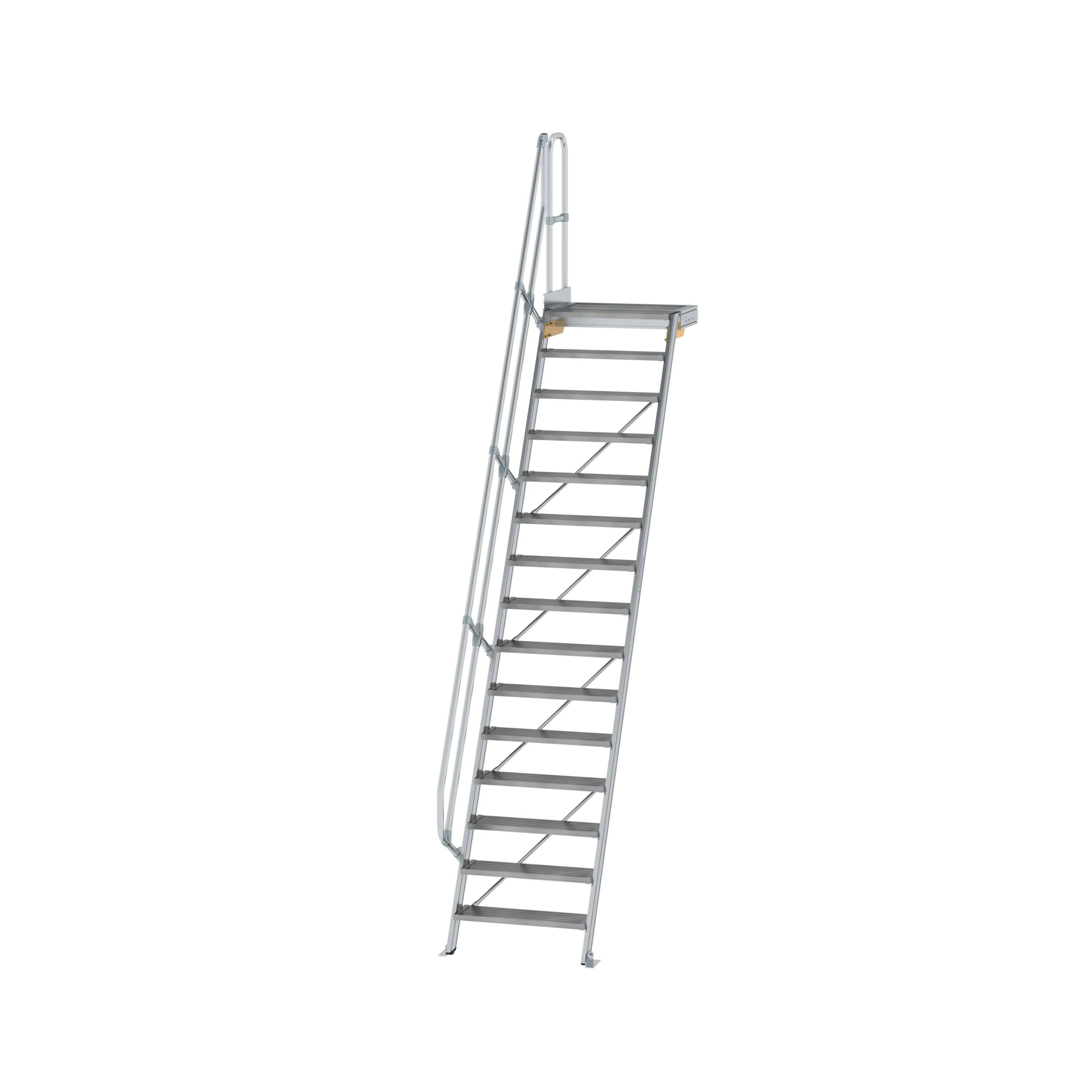 MUNK Treppe mit Plattform 60° Stufenbreite 800 mm