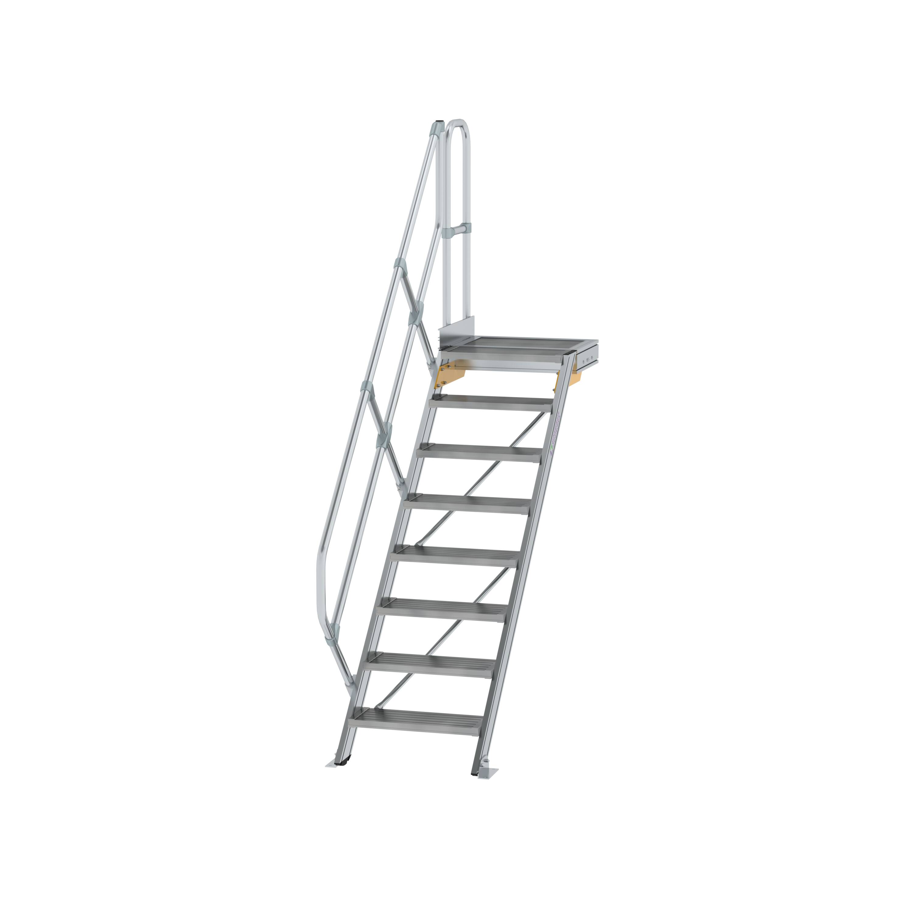 MUNK Treppe mit Plattform 45° Stufenbreite 600 mm