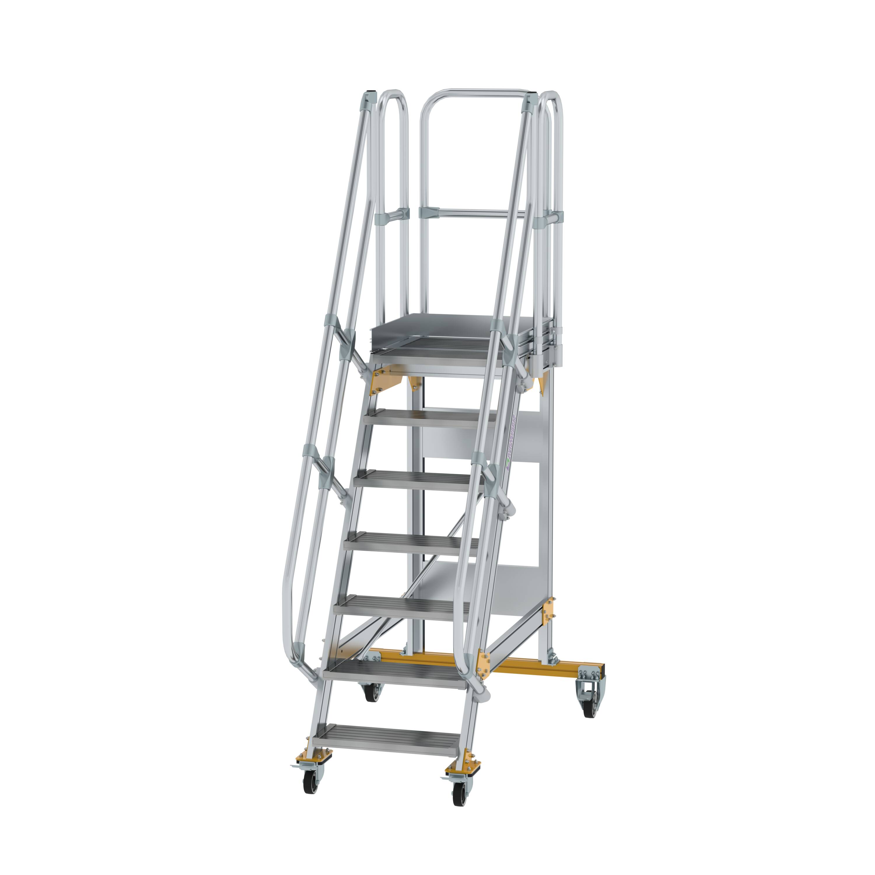 MUNK Plattformtreppe fahrbar 60° Stufenbreite 600 mm