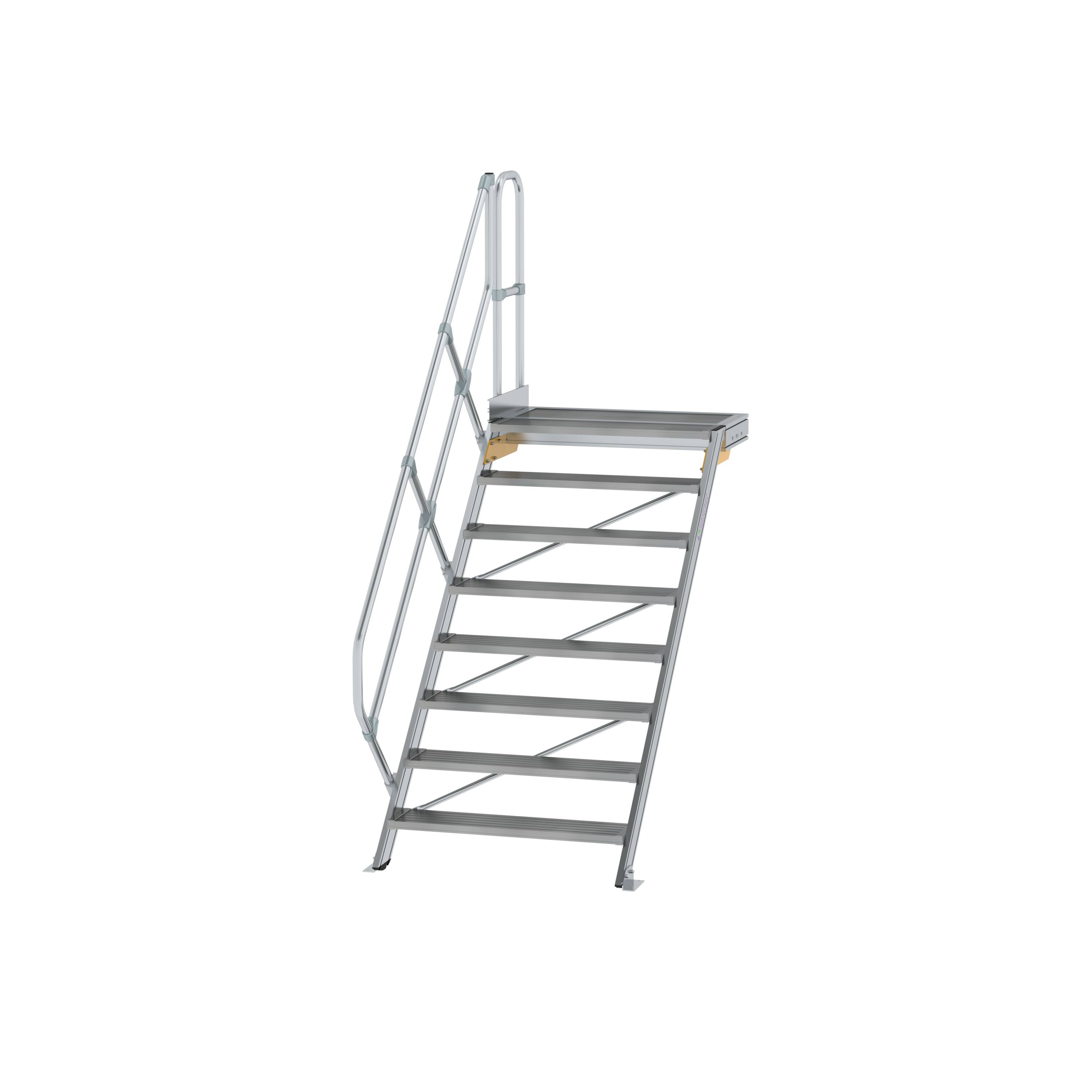 MUNK Treppe mit Plattform 45° Stufenbreite 1000 mm
