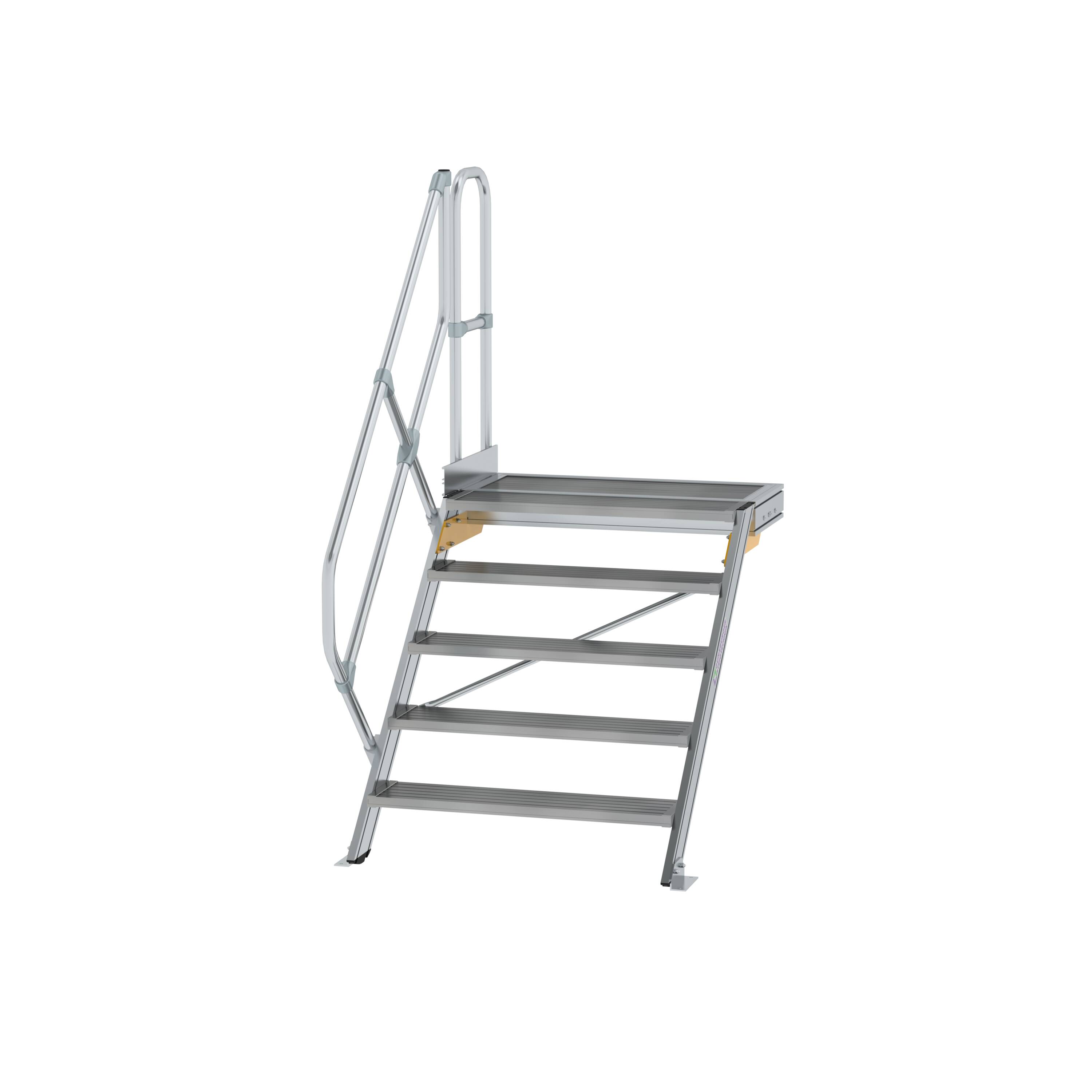 MUNK Treppe mit Plattform 45° Stufenbreite 1000 mm
