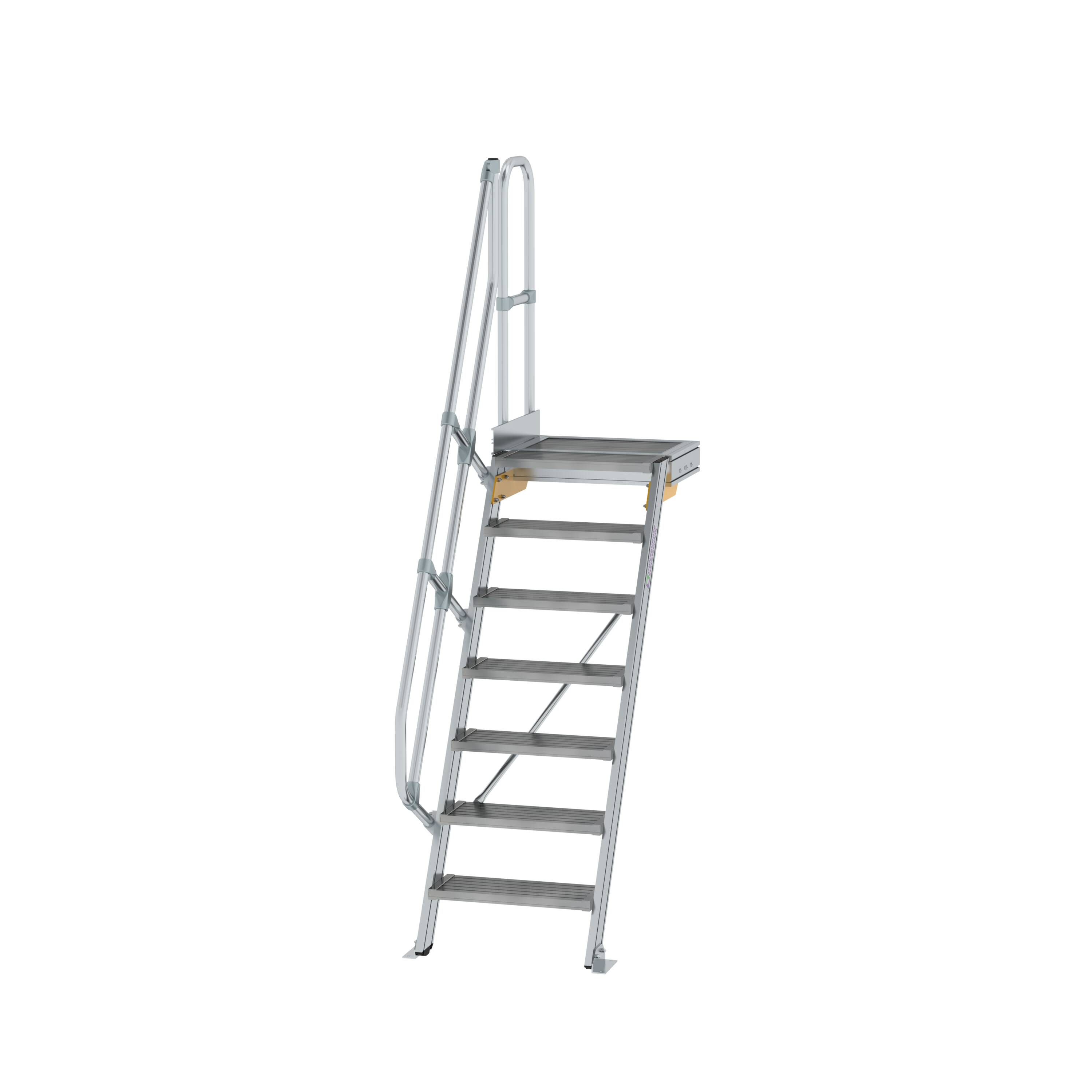 MUNK Treppe mit Plattform 60° Stufenbreite 600 mm