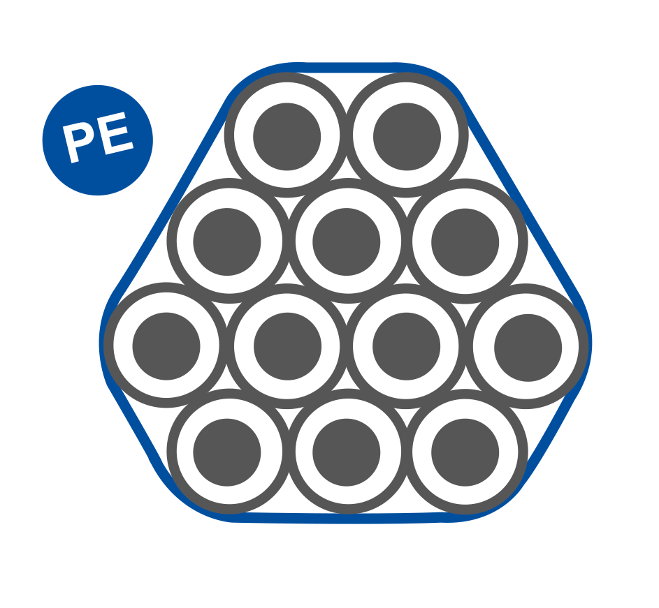 FiberSpeed 12x10x2,0 Rolle=1.500m Außenmantel: PE – 1,0mm, Farbe: blau