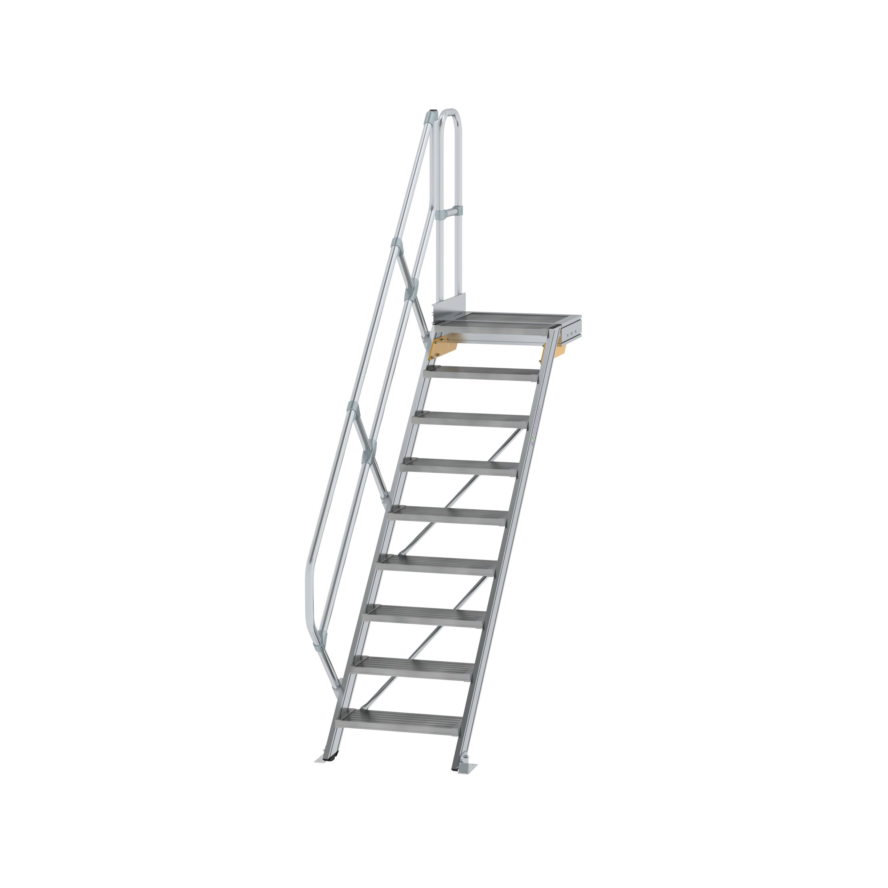 MUNK Treppe mit Plattform 45° Stufenbreite 600 mm