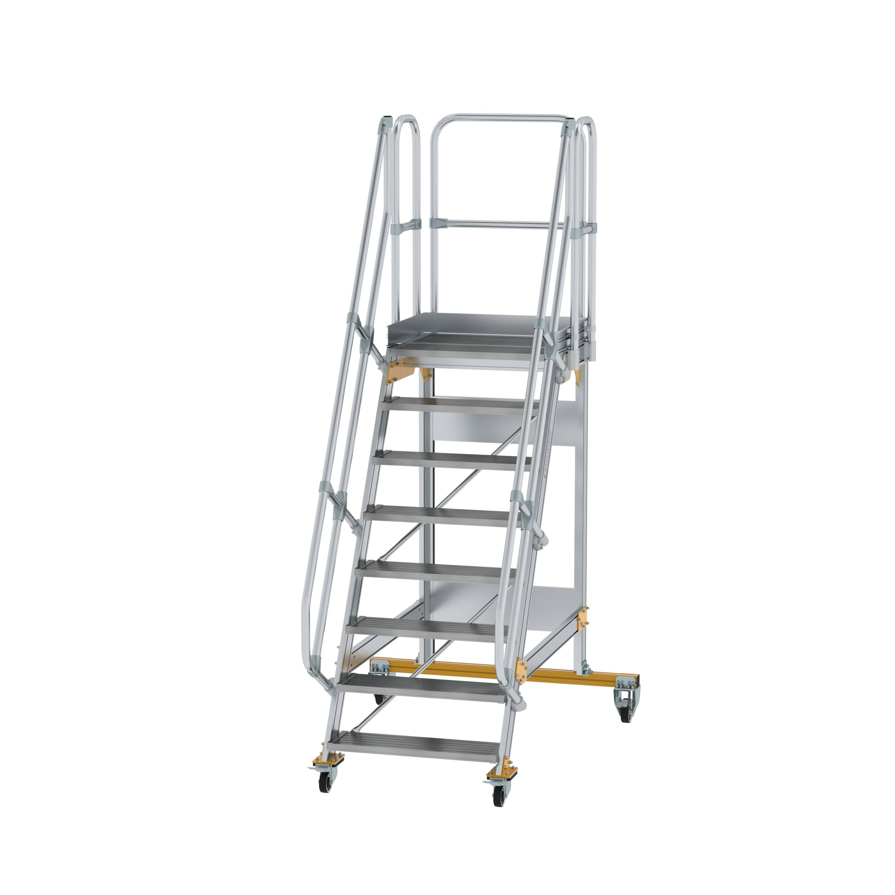 MUNK Plattformtreppe fahrbar 60° Stufenbreite 800 mm