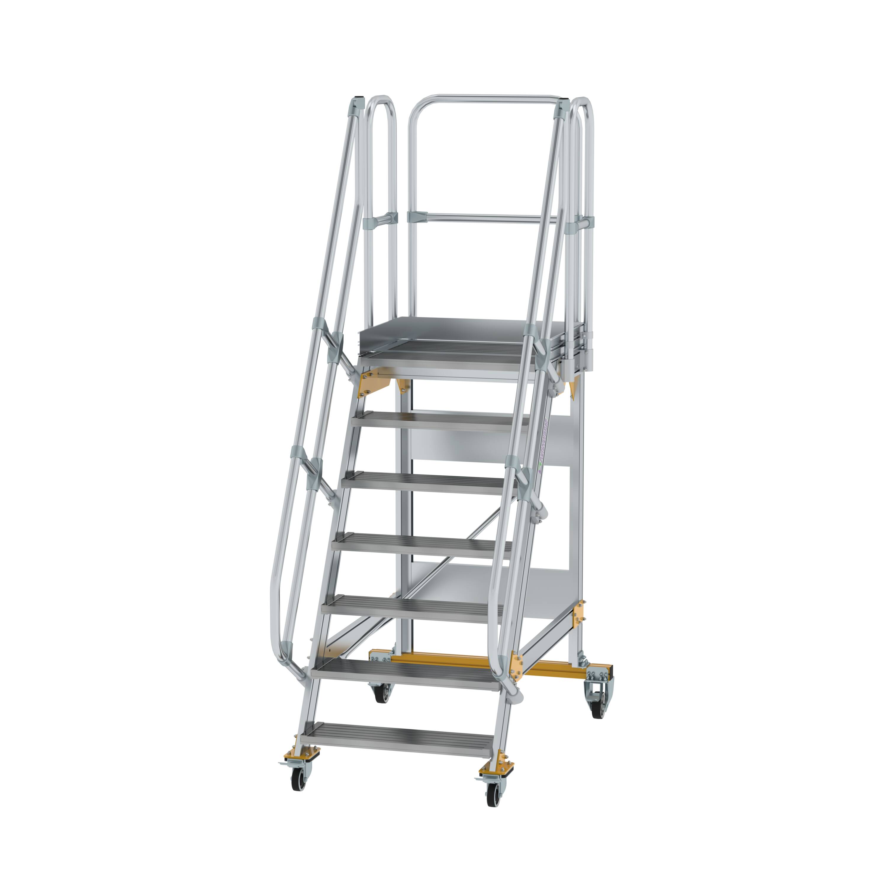 MUNK Plattformtreppe fahrbar 60° Stufenbreite 800 mm
