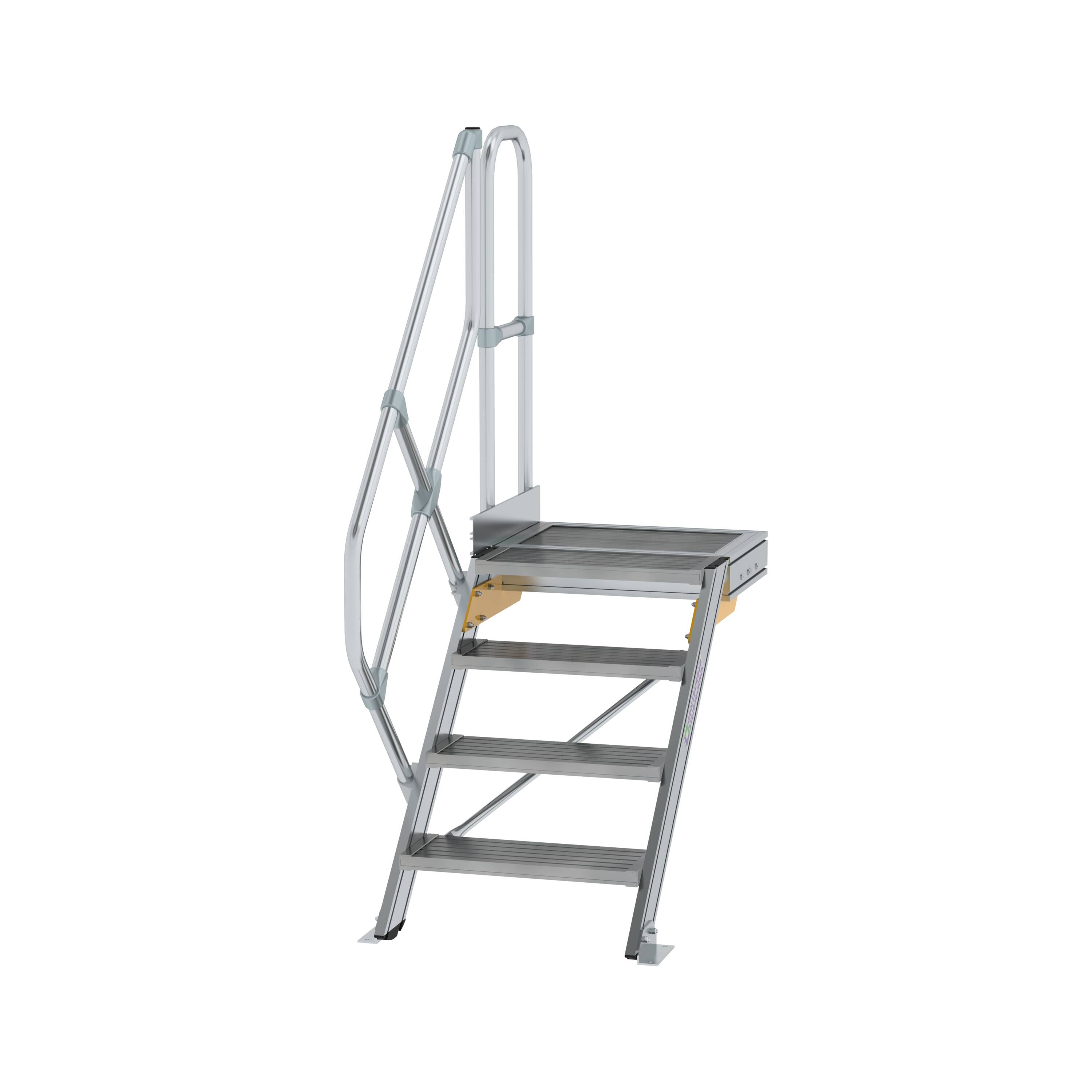 MUNK Treppe mit Plattform 45° Stufenbreite 600 mm
