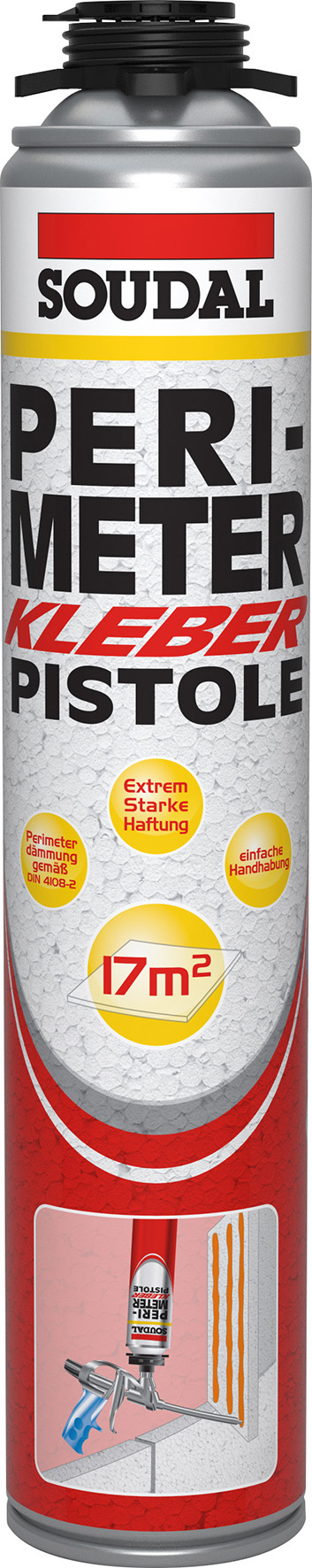 Soudal Pistolen - Perimeterkleber 750 ml Farbe: orange - Art. Nr. 117125