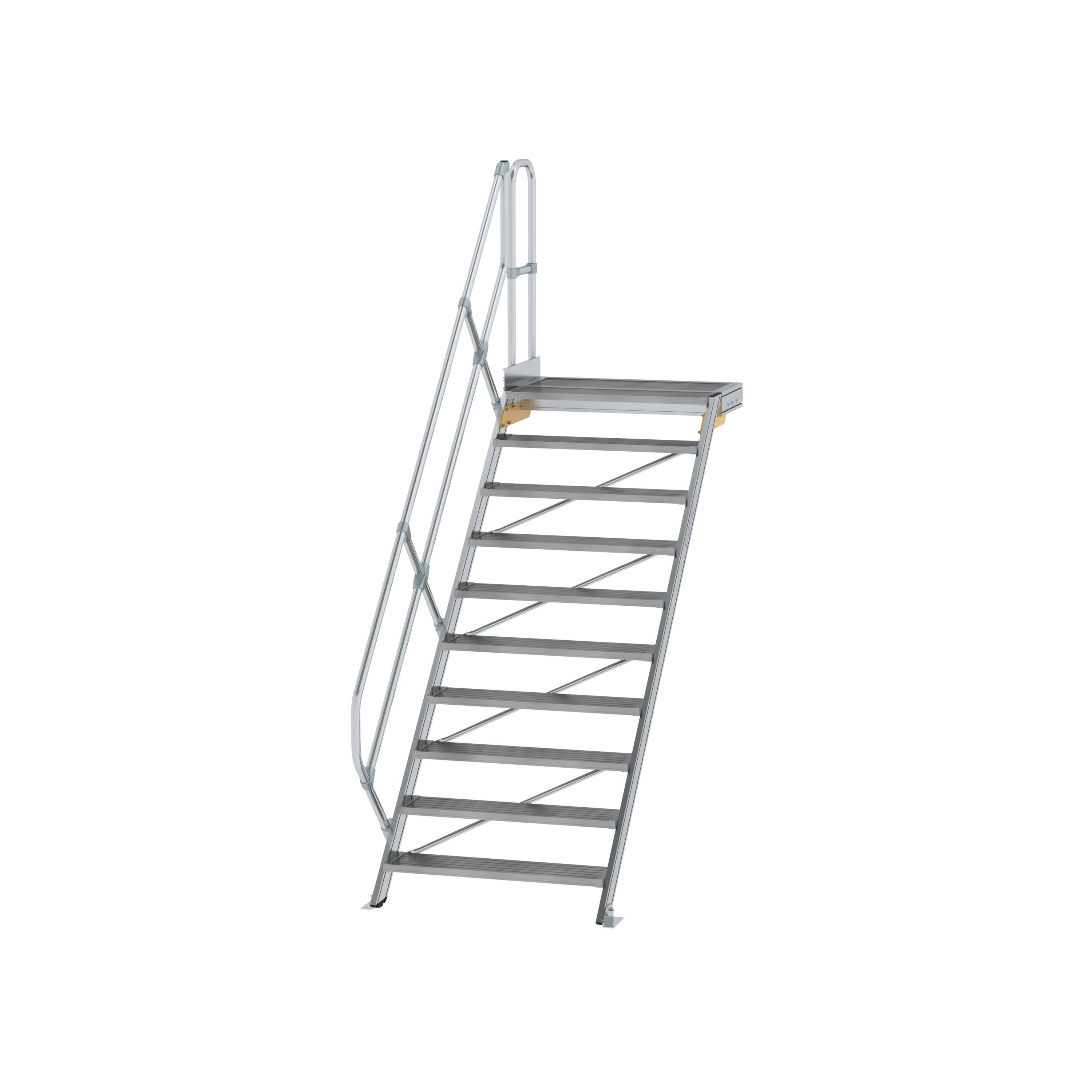 MUNK Treppe mit Plattform 45° Stufenbreite 1000 mm