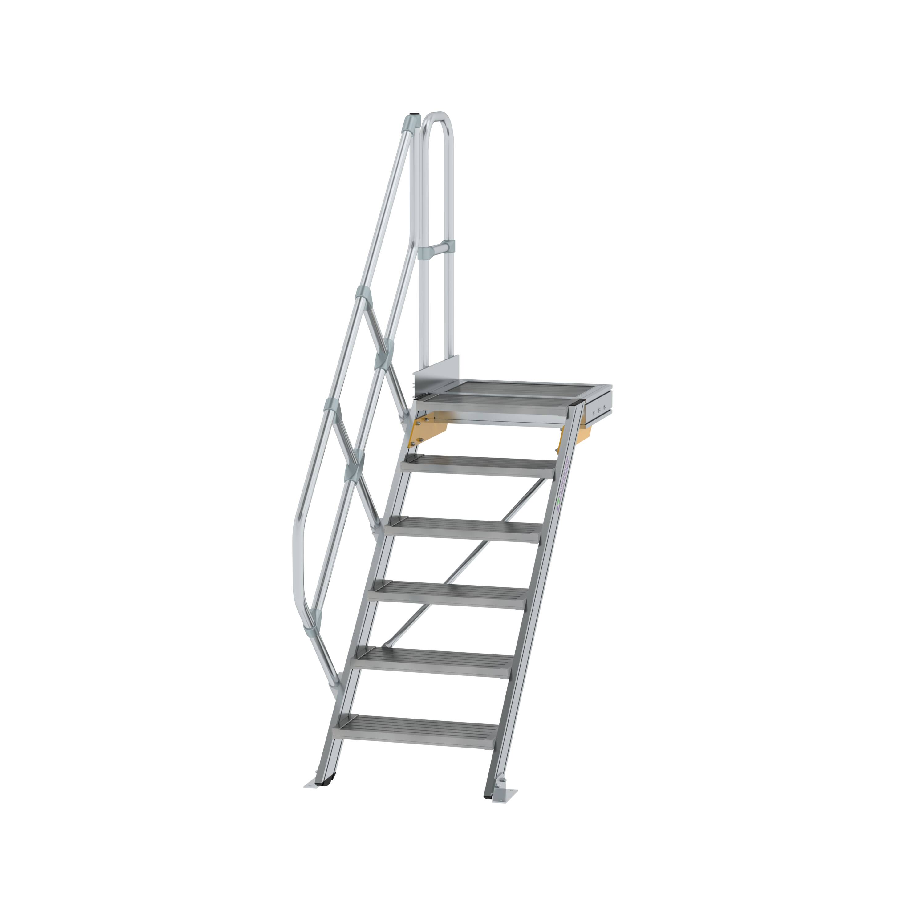 MUNK Treppe mit Plattform 45° Stufenbreite 600 mm