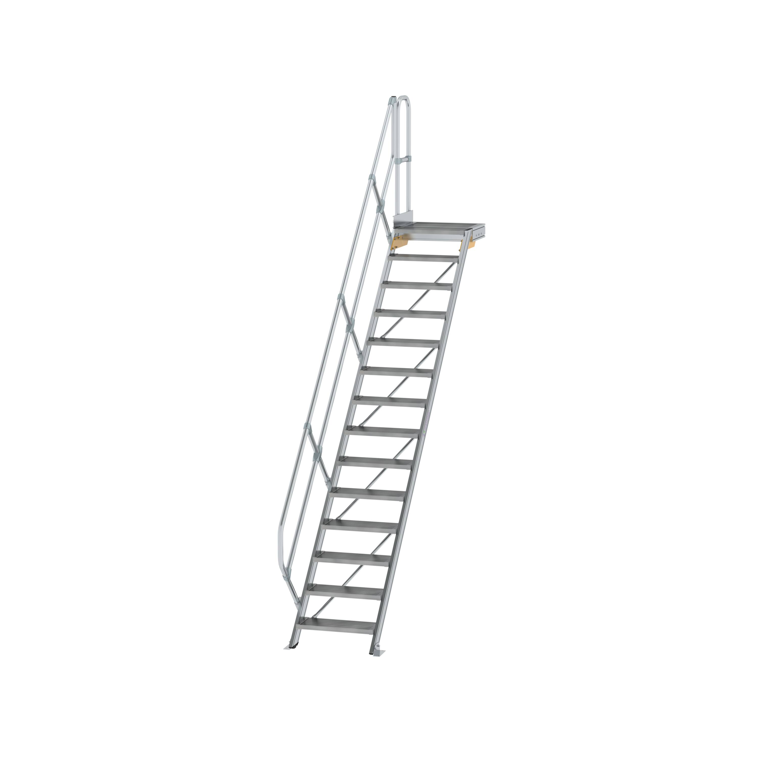 MUNK Treppe mit Plattform 45° Stufenbreite 600 mm