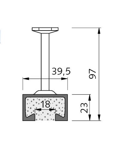Halfen Ankerschiene Edelstahl CE HTA-CE 40/22P-A4-150mm-KF-Ank.A4