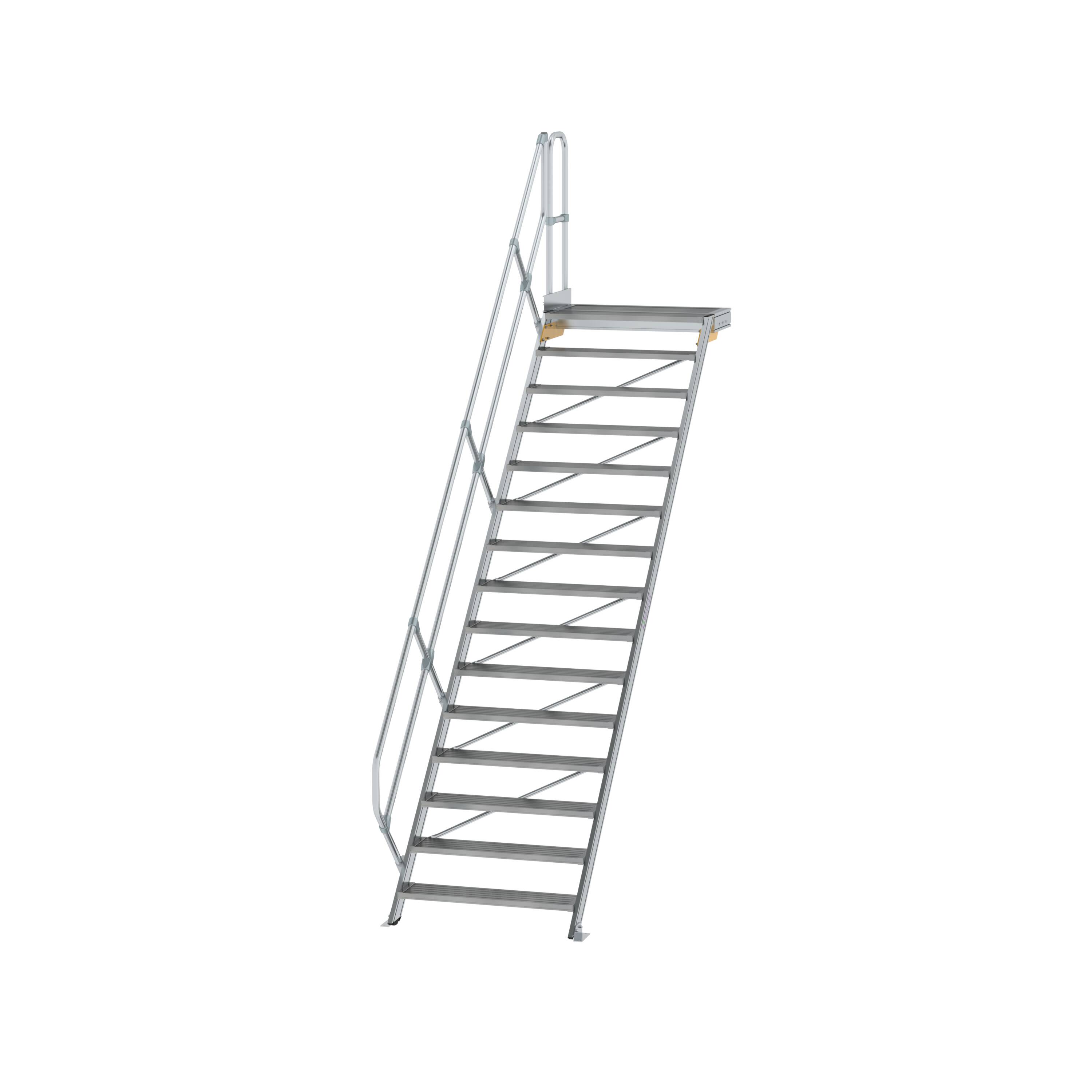 MUNK Treppe mit Plattform 45° Stufenbreite 1000 mm