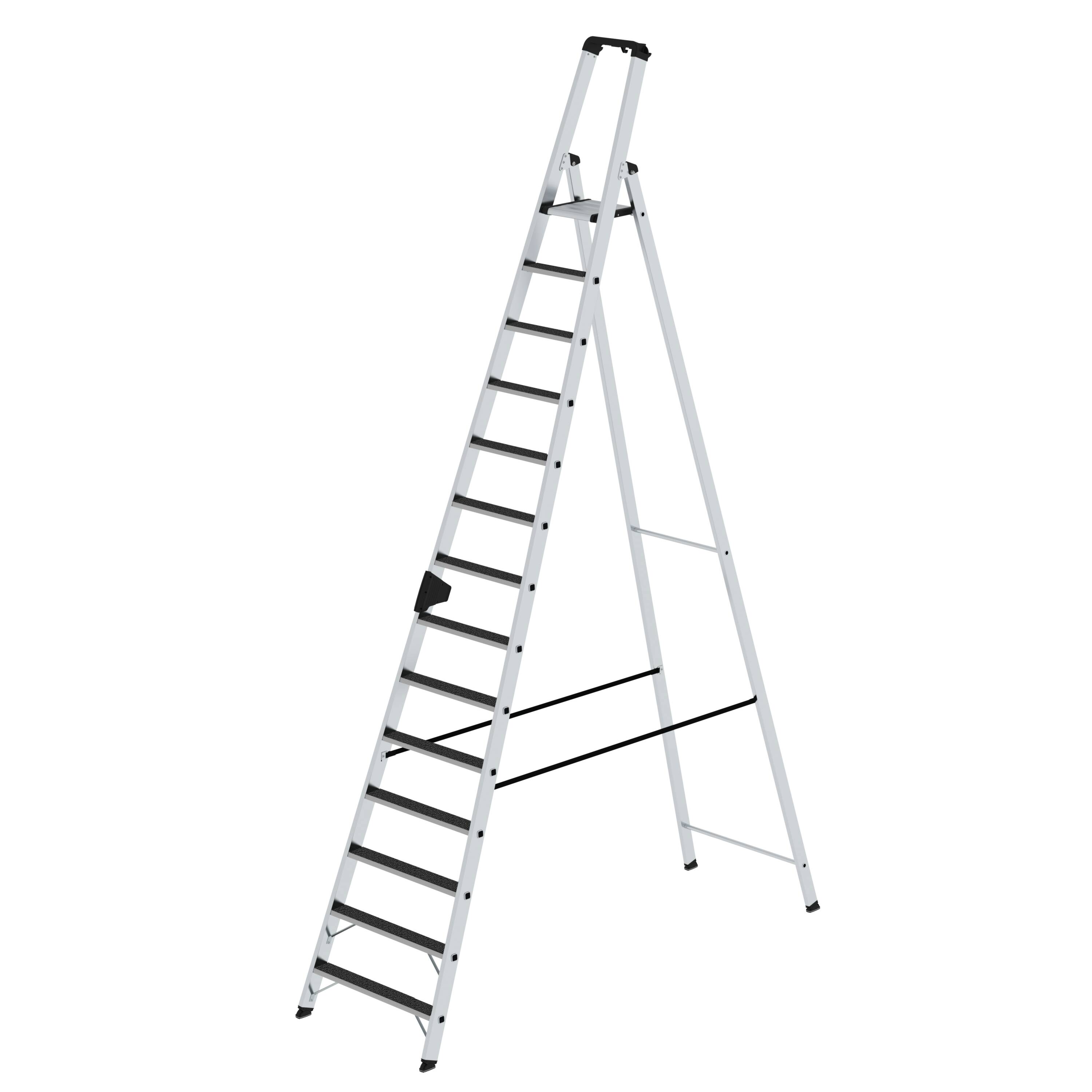 MUNK Stufen-Stehleiter einseitig begehbar mit clip-step R13
