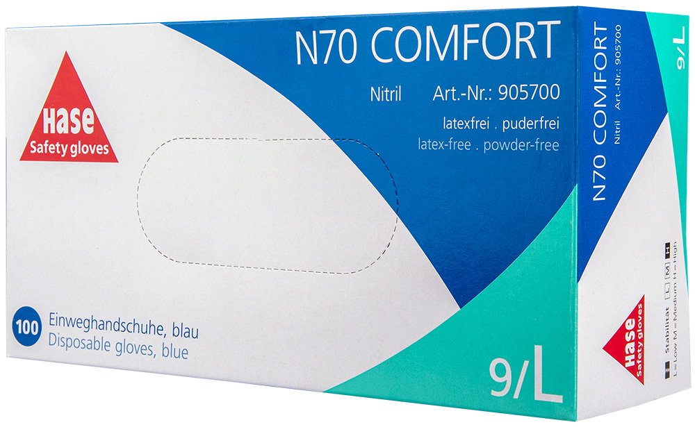HASE Einweghandschuh "N70 Comfort" Nr. 905700, VPE: 100 ST