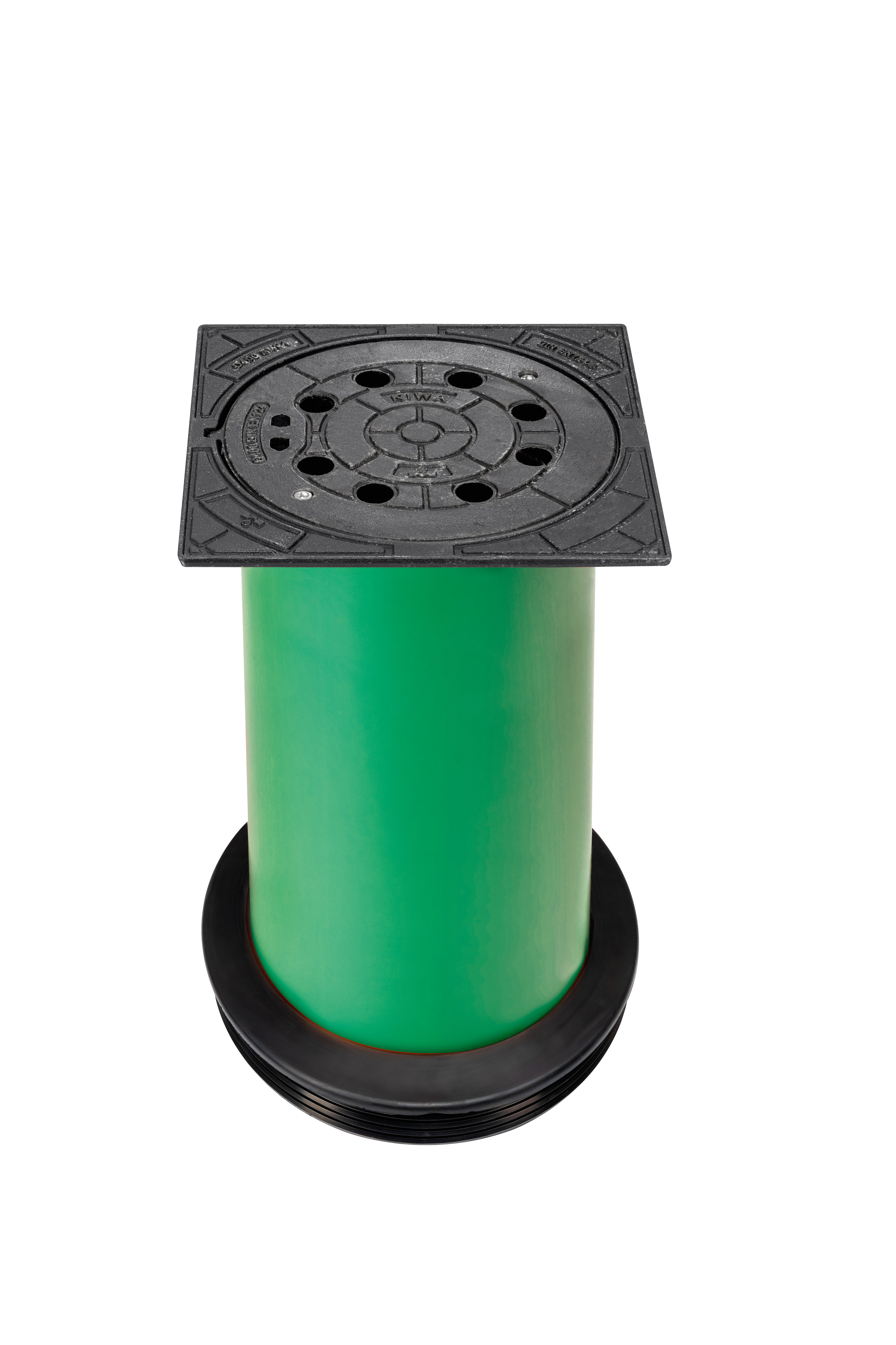 PP-Teleskopabdeckung DN/OD 315 grün mit Dichtmanschette Kl.D400 (40t) m.L