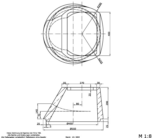 Strassenablauf Schaftkonus 11 Elcord h 290 mm