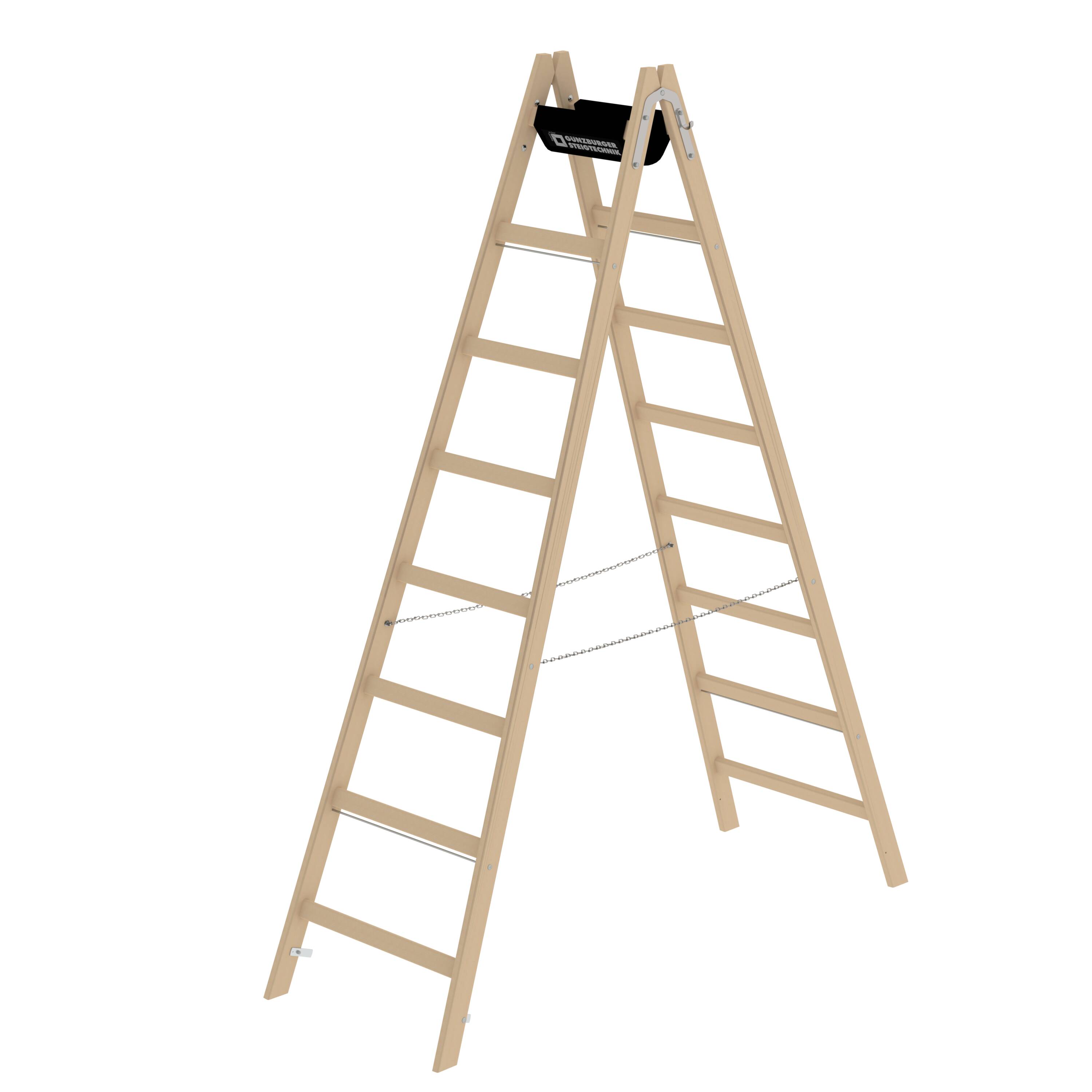 MUNK Sprossen-Stehleiter Holz