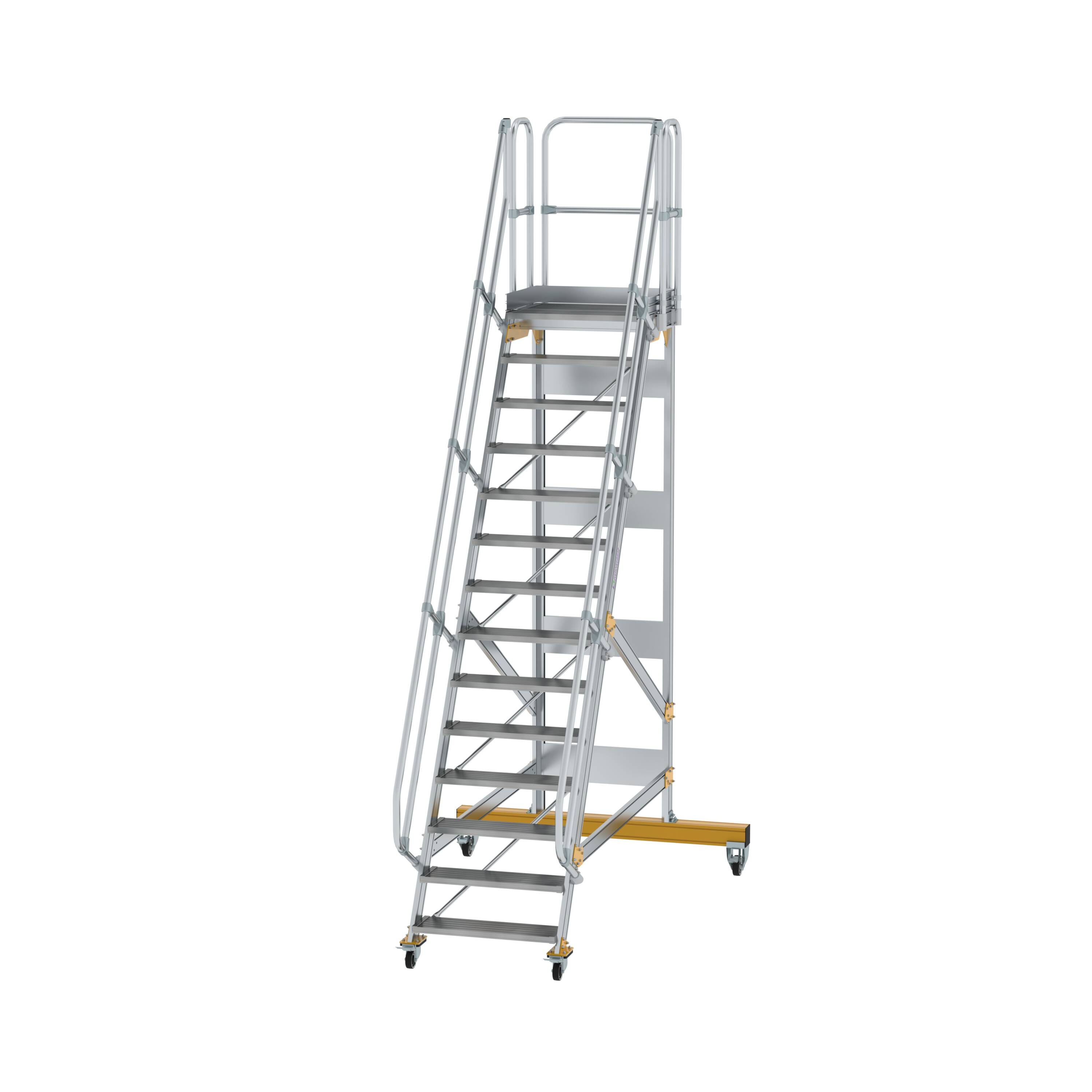 MUNK Plattformtreppe fahrbar 60° Stufenbreite 800 mm