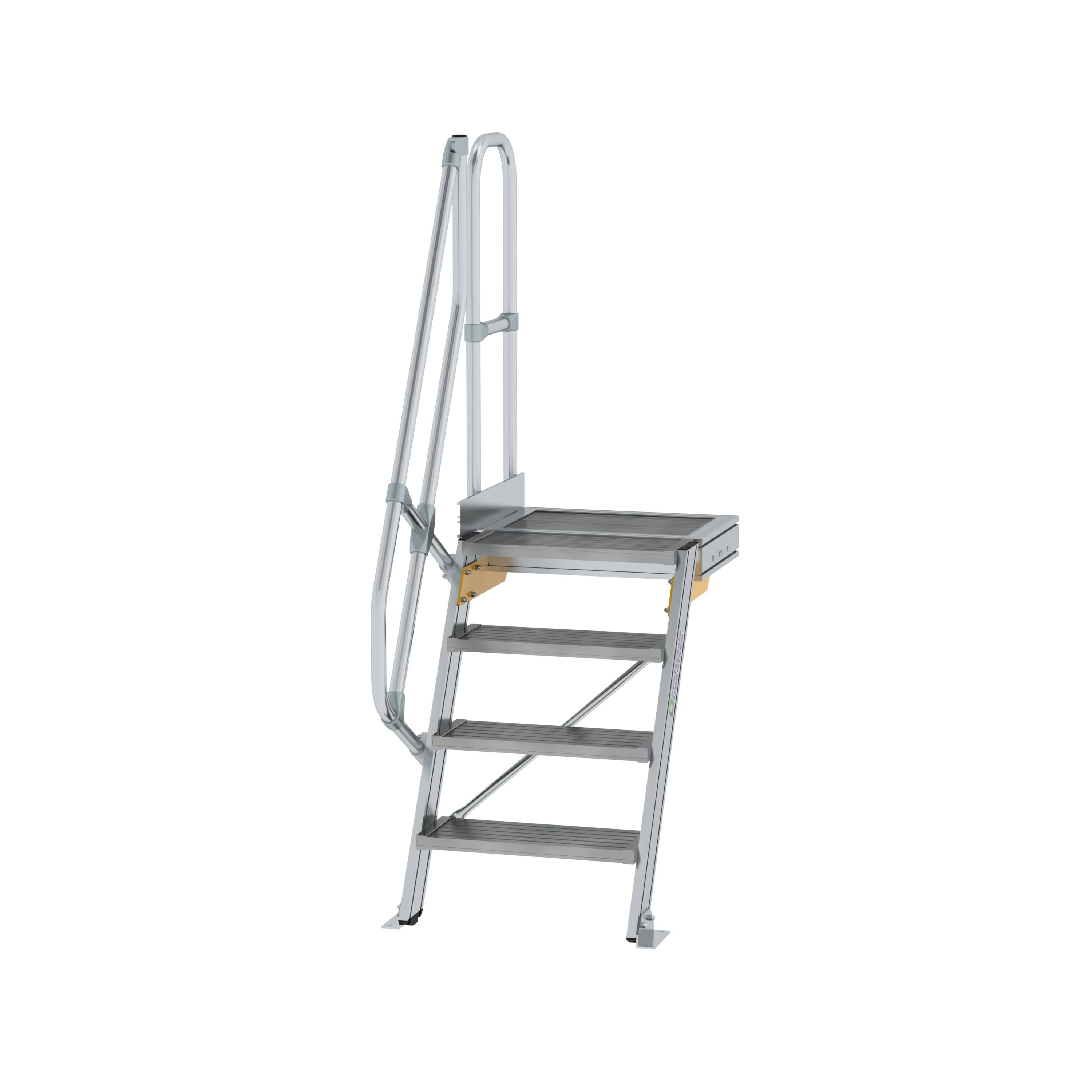 MUNK Treppe mit Plattform 60° Stufenbreite 600 mm