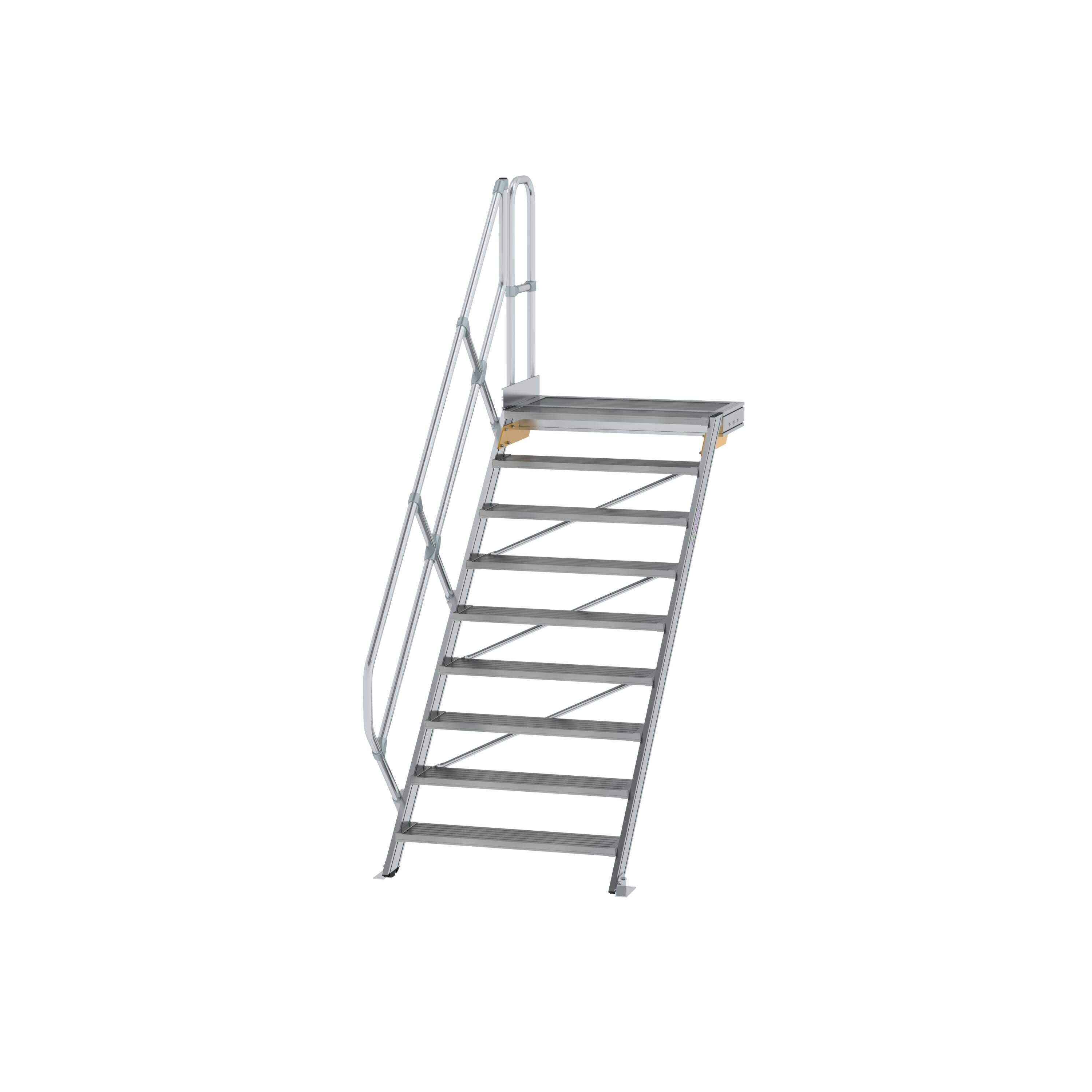 MUNK Treppe mit Plattform 45° Stufenbreite 1000 mm