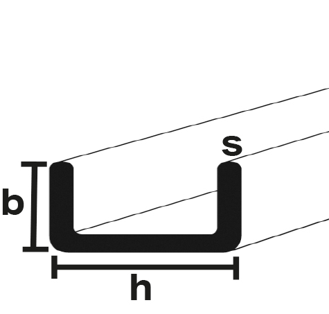 U-Baustahl S235JR (Fahrzeugbau)  160 x 60 x 4 mm