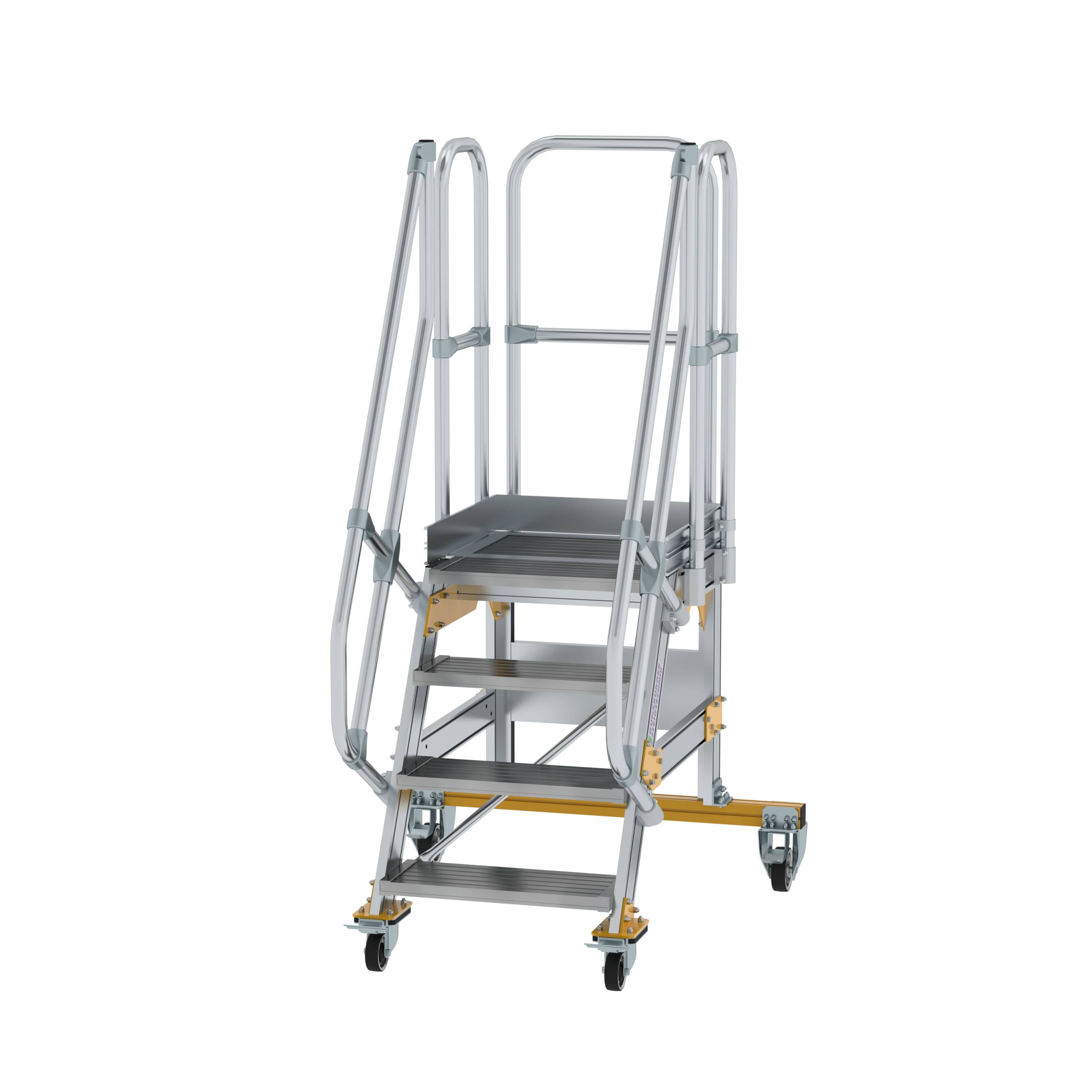 MUNK Plattformtreppe fahrbar 60° Stufenbreite 600 mm