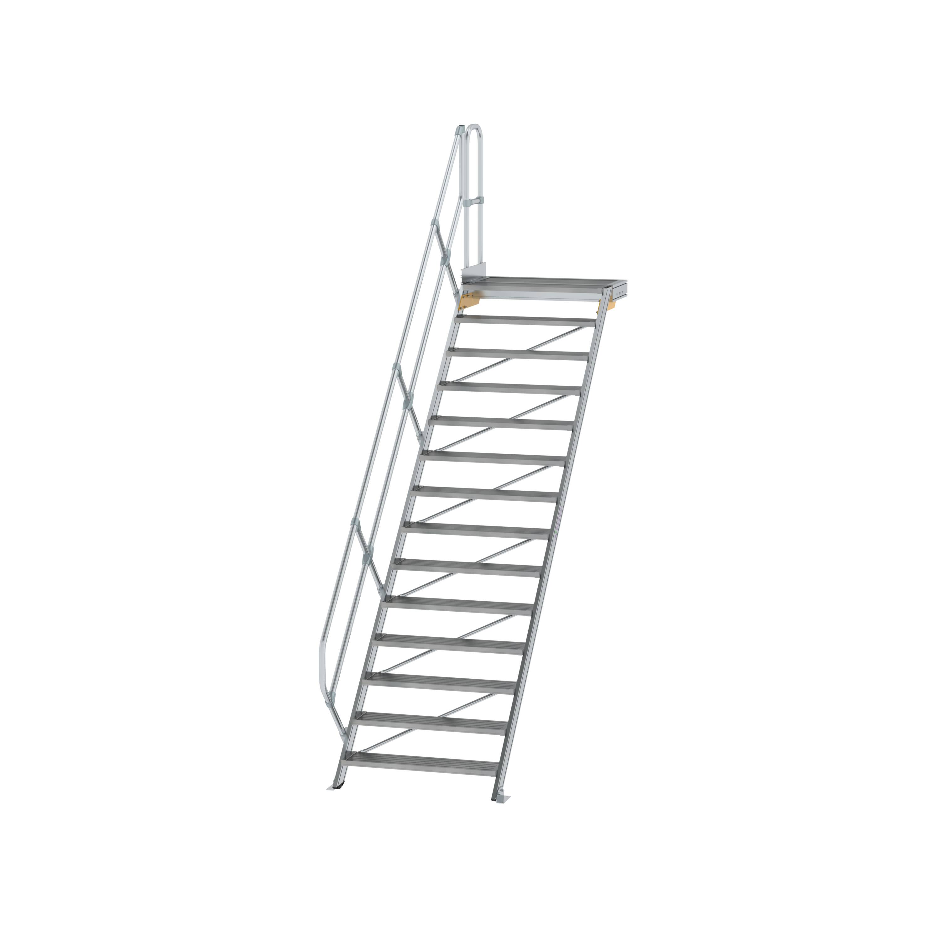 MUNK Treppe mit Plattform 45° Stufenbreite 1000 mm