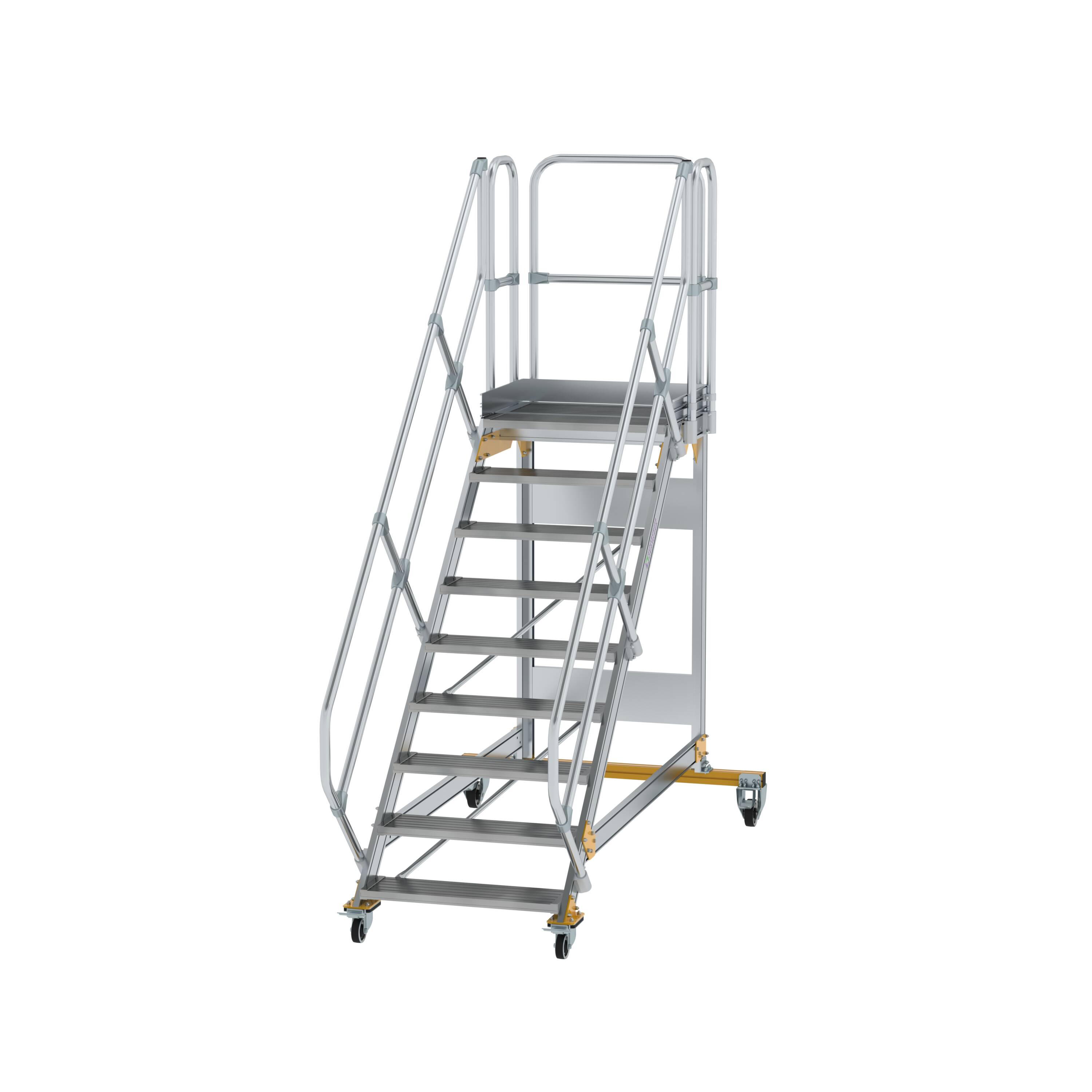 MUNK Plattformtreppe 45° fahrbar Stufenbreite 800 mm