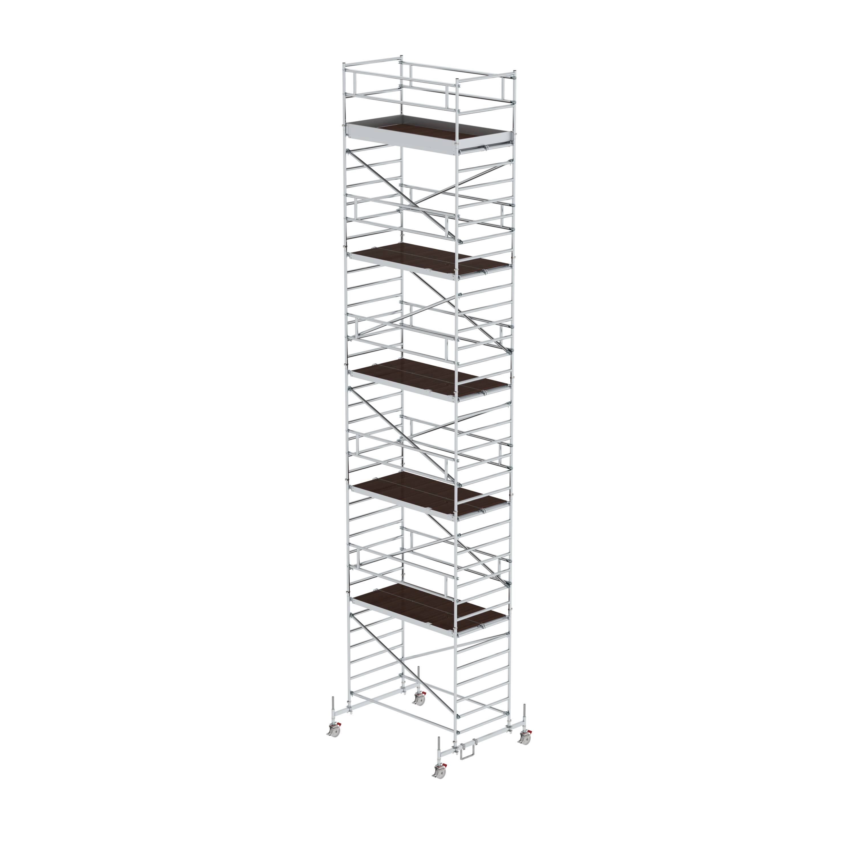 MUNK Rollgerüst 1,35 x 2,45 m mit Fahrbalken & Doppel-Plattform